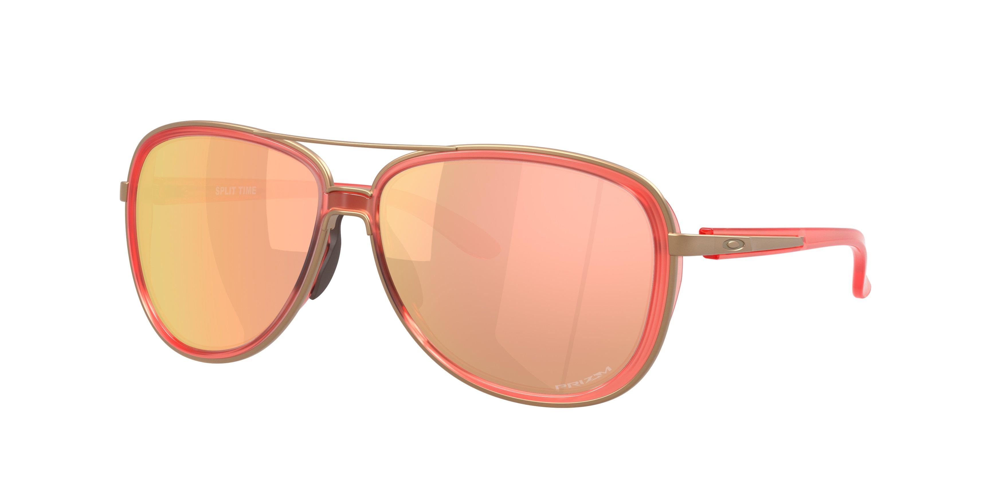 Oakley Split Time Prizm Rose Gold Sunglasses - Matte Translucent Peach - PINK Thumbnail View 1
