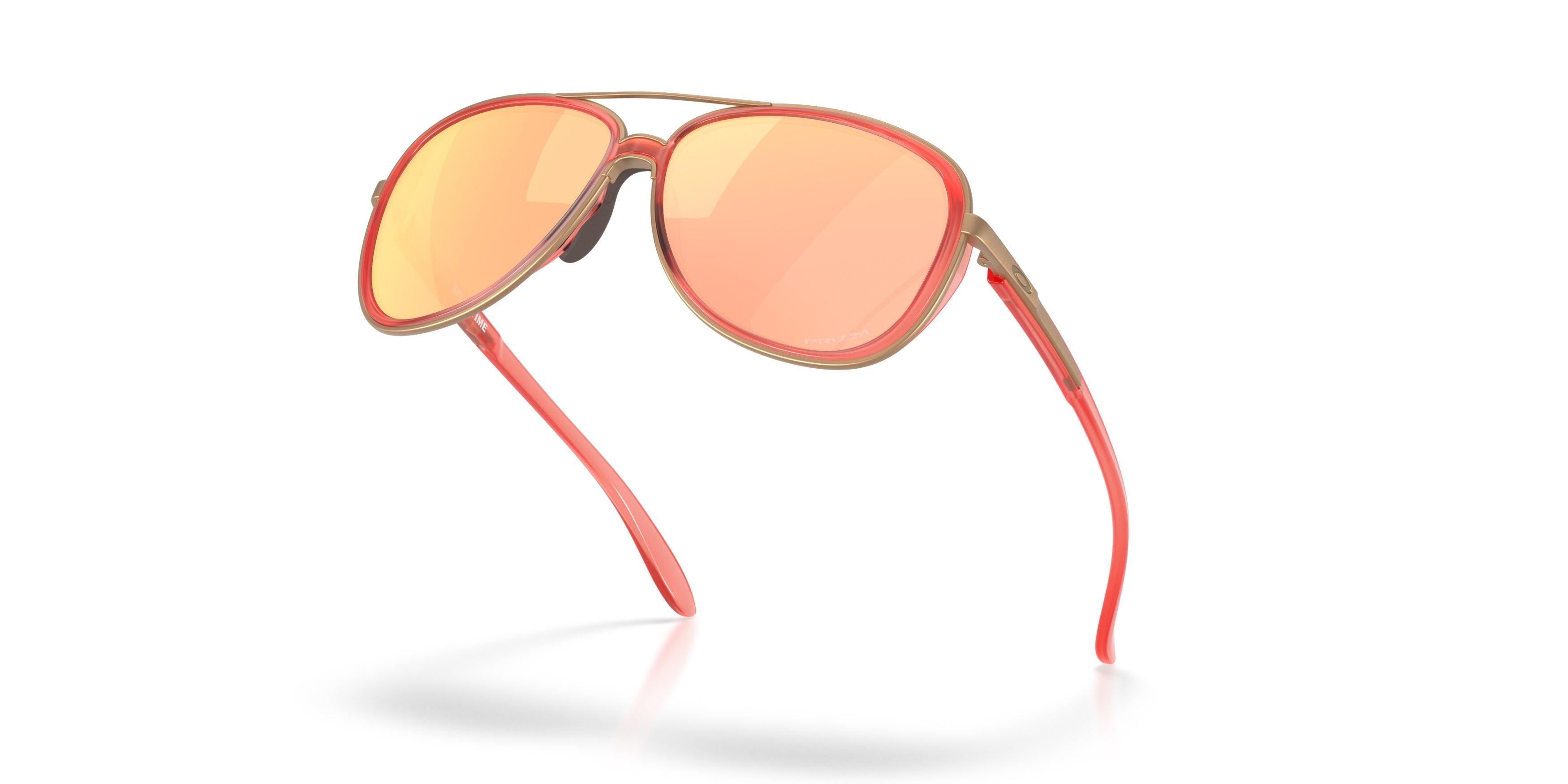 Oakley Split Time Prizm Rose Gold Sunglasses - Matte Translucent Peach - PINK Thumbnail View 4