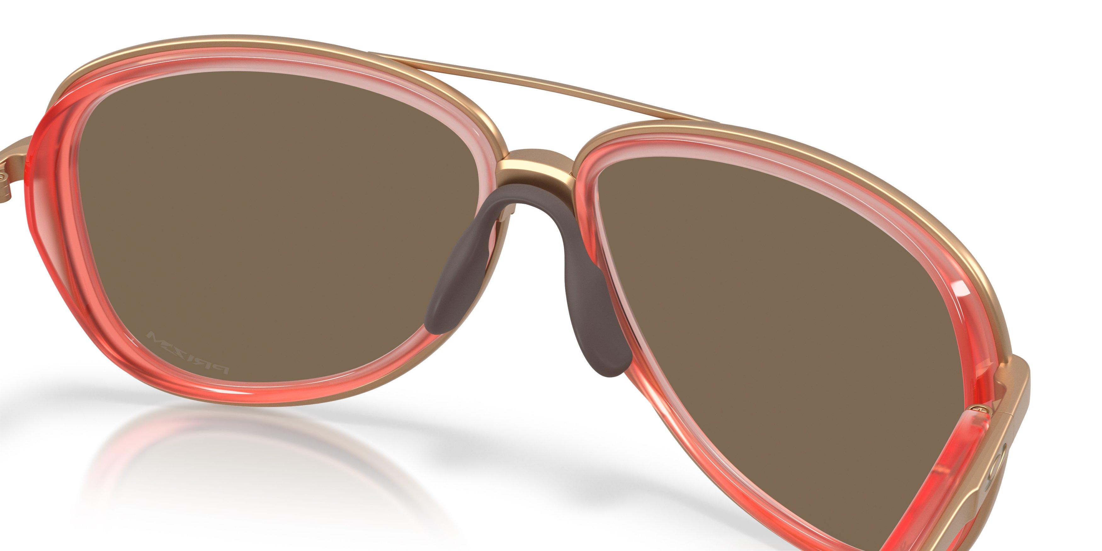Oakley Split Time Prizm Rose Gold Sunglasses - Matte Translucent Peach - PINK Thumbnail View 6