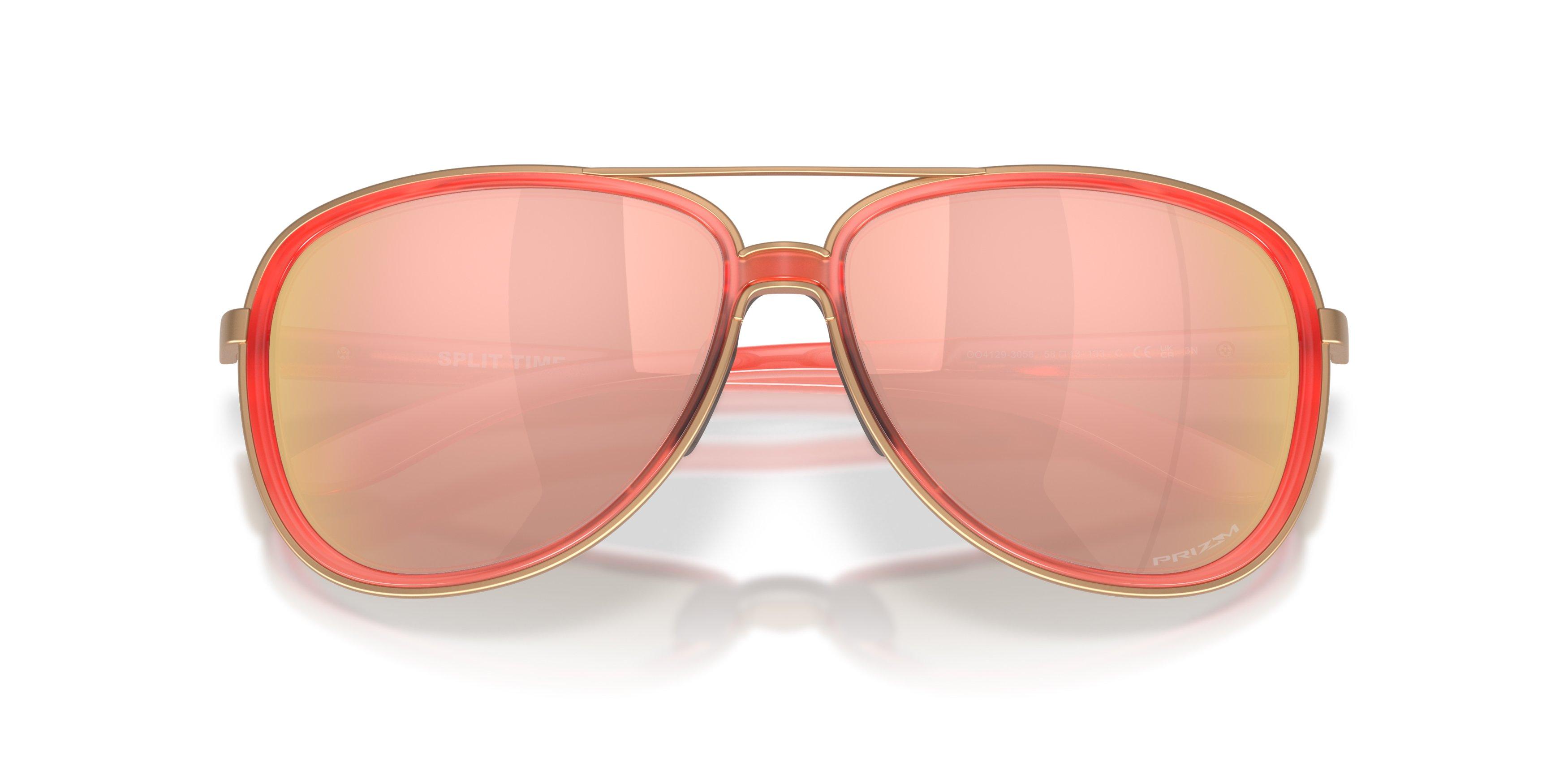 Oakley Split Time Prizm Rose Gold Sunglasses - Matte Translucent Peach - PINK Thumbnail View 7