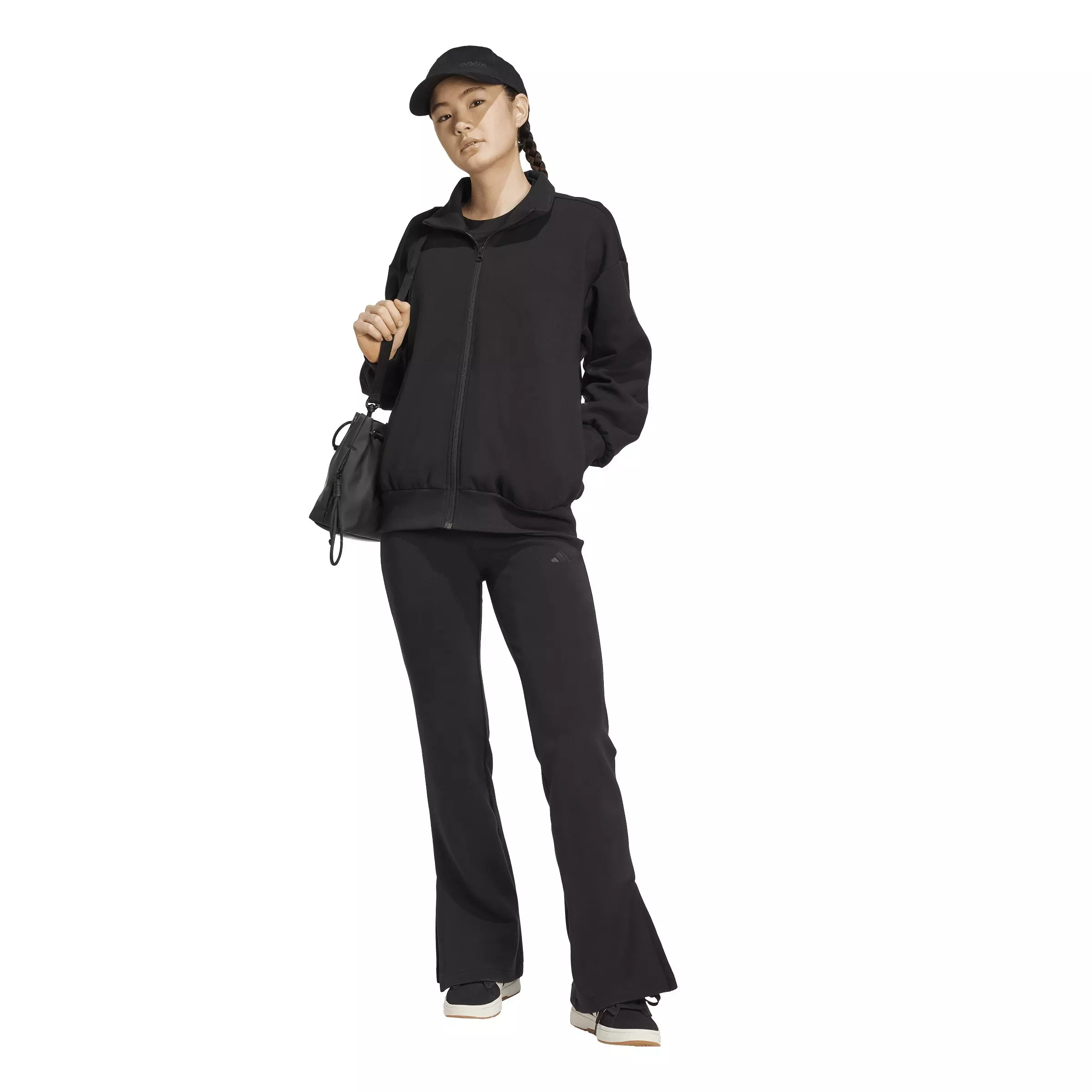 adidas Women's Soft Lux Flared Pants - Black - BLACK