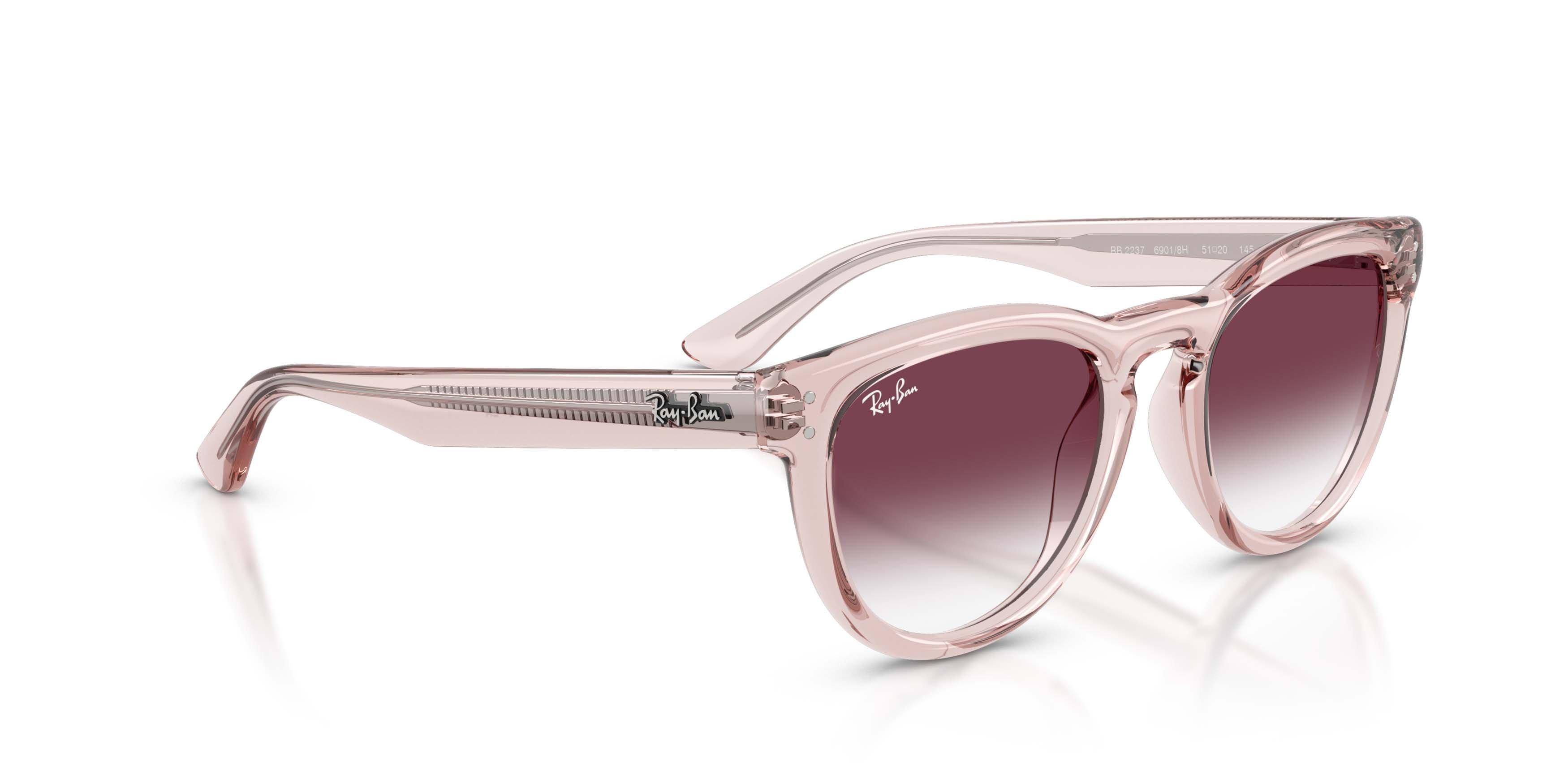 Ray-Ban RB2237 Clear Gradient Dark Violet Sunglasses - Transparent Pink - PINK/PURPLE