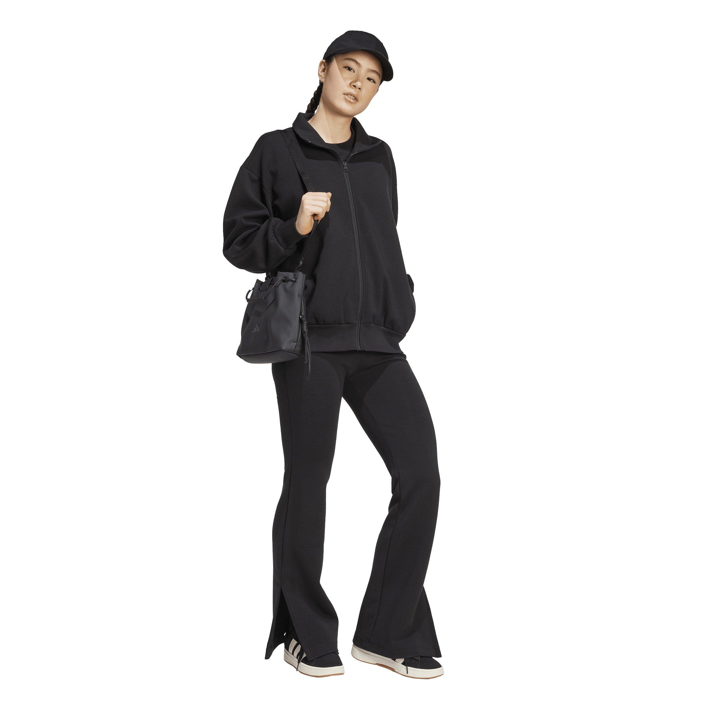 adidas Women's Soft Lux Loose Full-Zip Jacket - Black - BLACK Thumbnail View 5