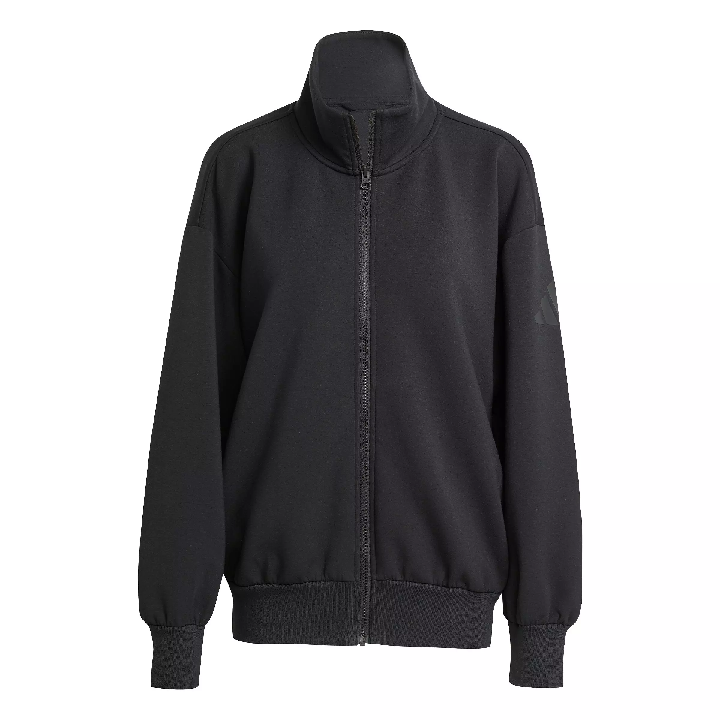 adidas Women's Soft Lux Loose Full-Zip Jacket - Black - BLACK
