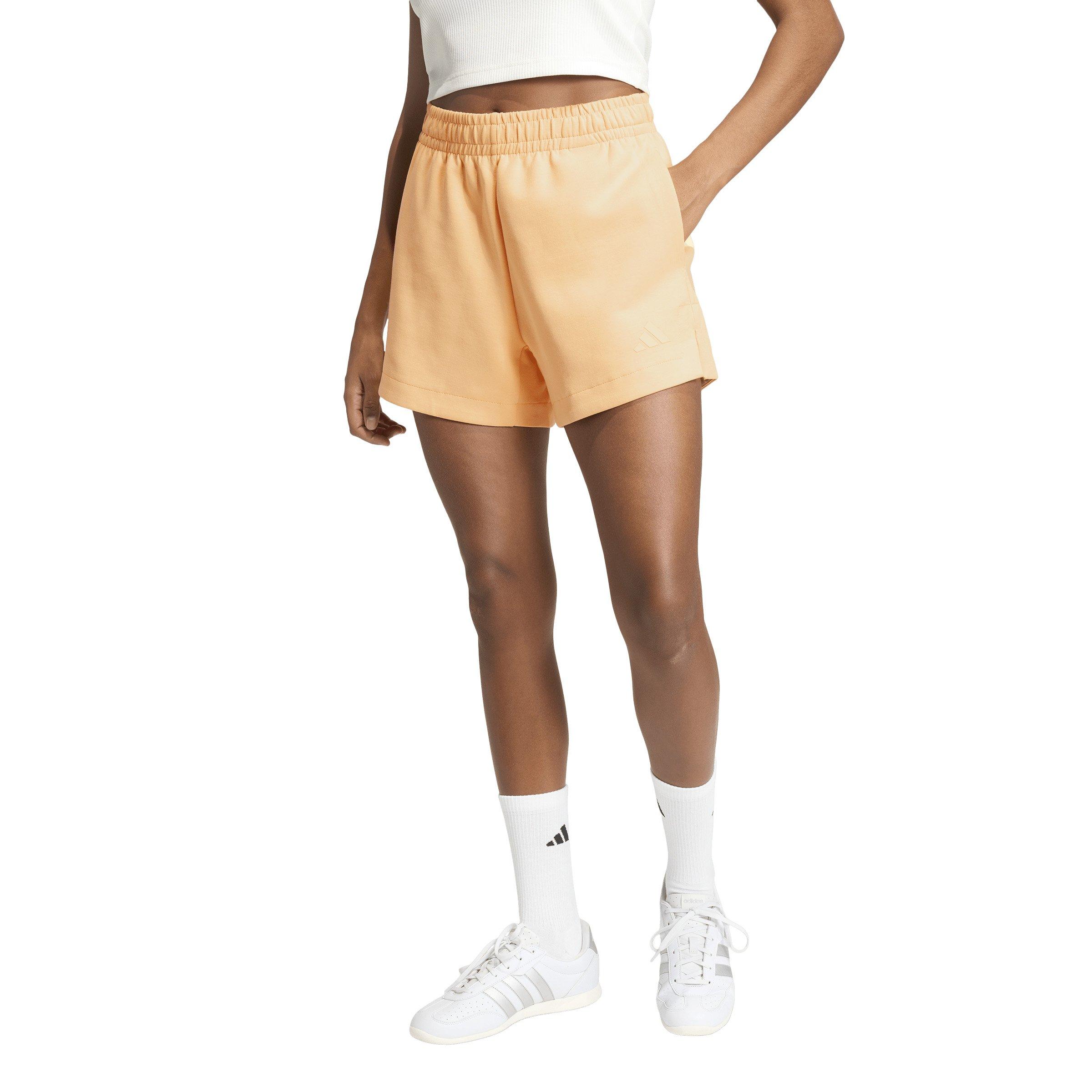 adidas Women's Soft Lux Loose Shorts - Orange - ORANGE Thumbnail View 1