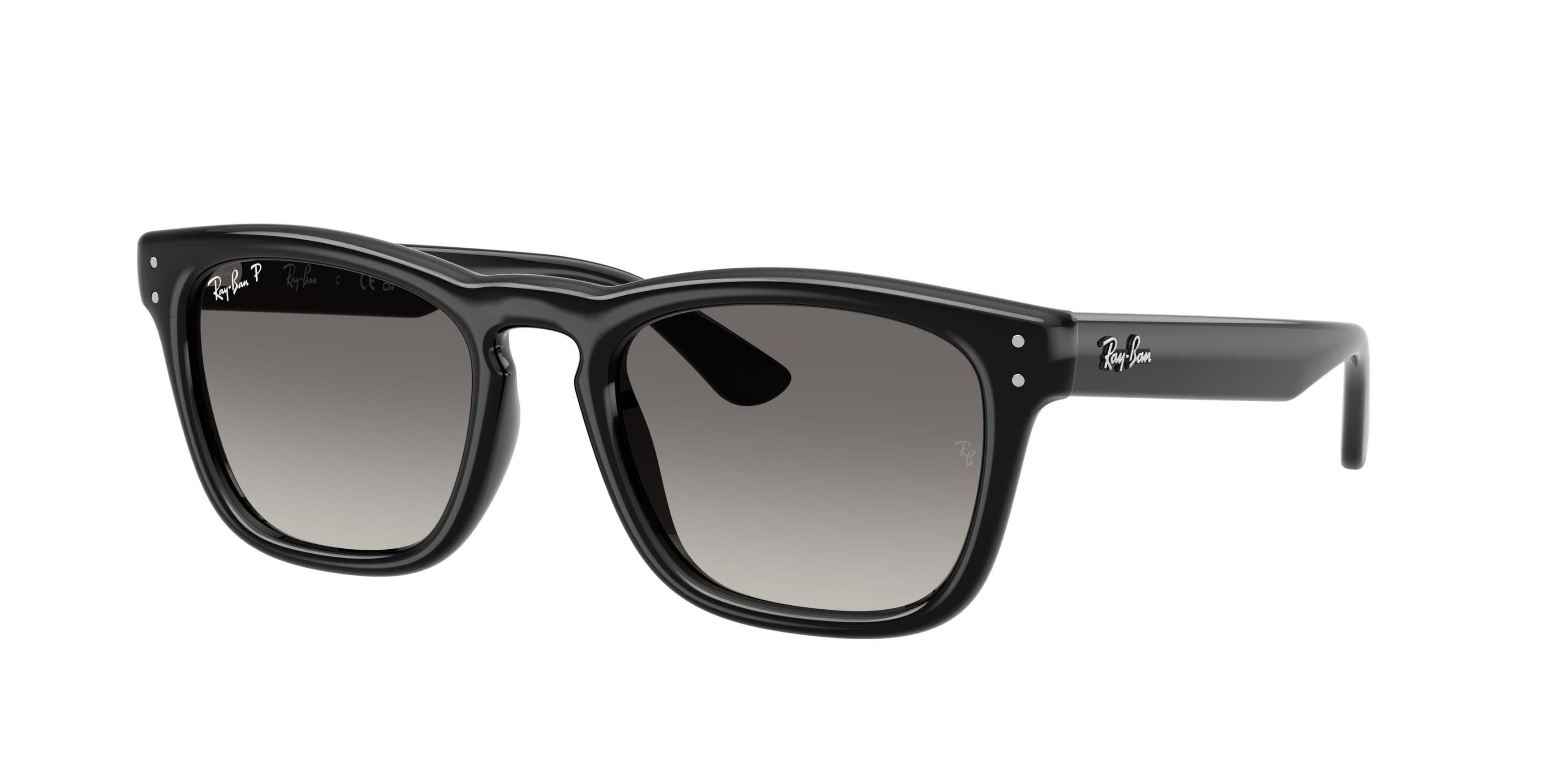 Ray-Ban RB2238 Light Grey Gradient Grey Polarized Sunglasses - Black - BLACK/GREY