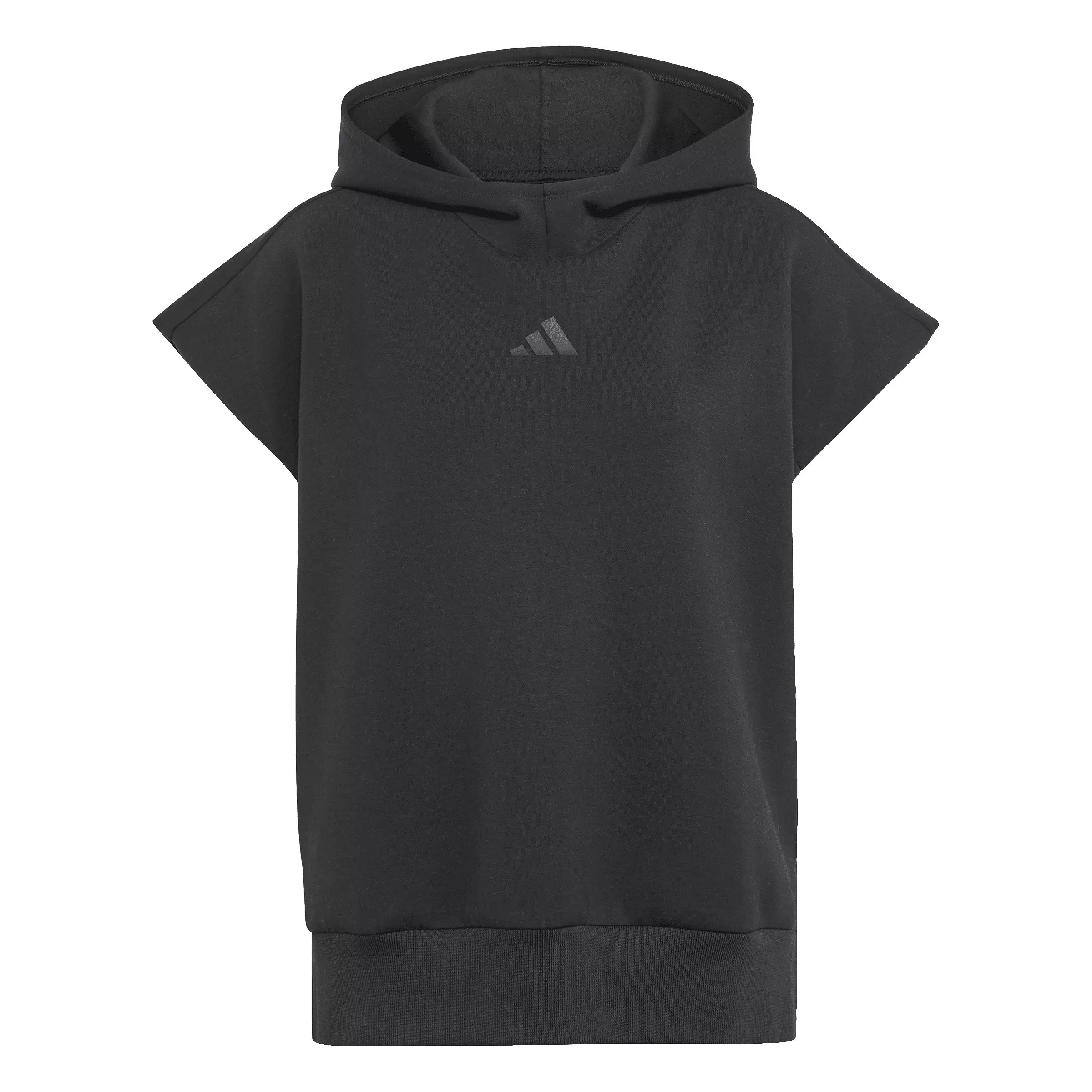 adidas Women's Soft Lux Loose Sleeveless Hoodie - Black - BLACK