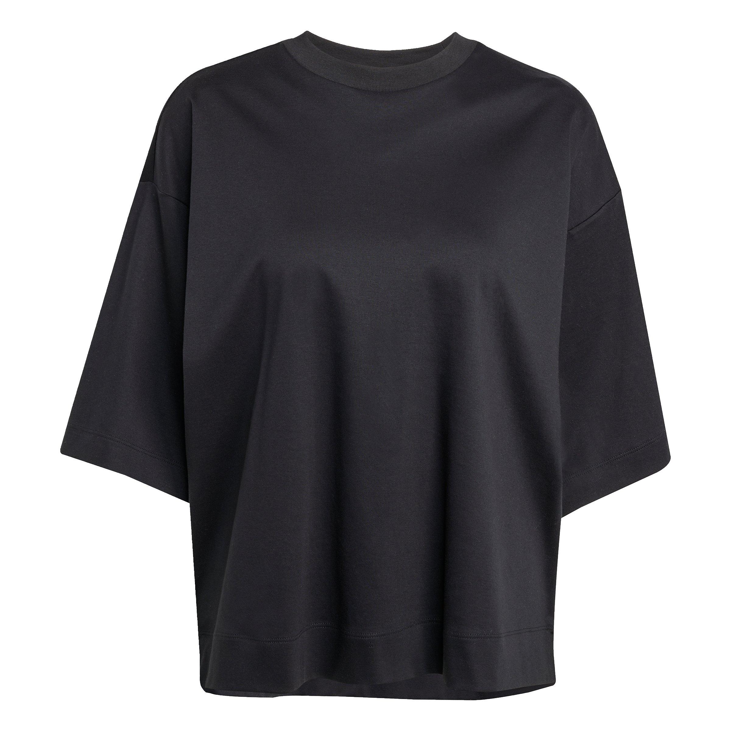 adidas Women's Soft Lux Loose T-Shirt - Black - BLACK Thumbnail View 6