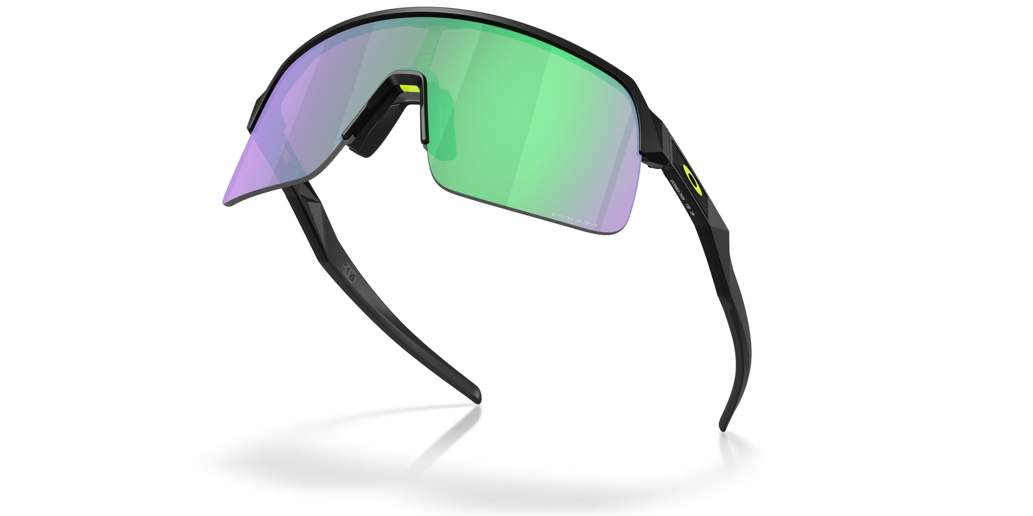 Oakley Sutro Lite Prizm Road Jade Sunglasses - Matte Black - BLACK/GREEN Thumbnail View 3