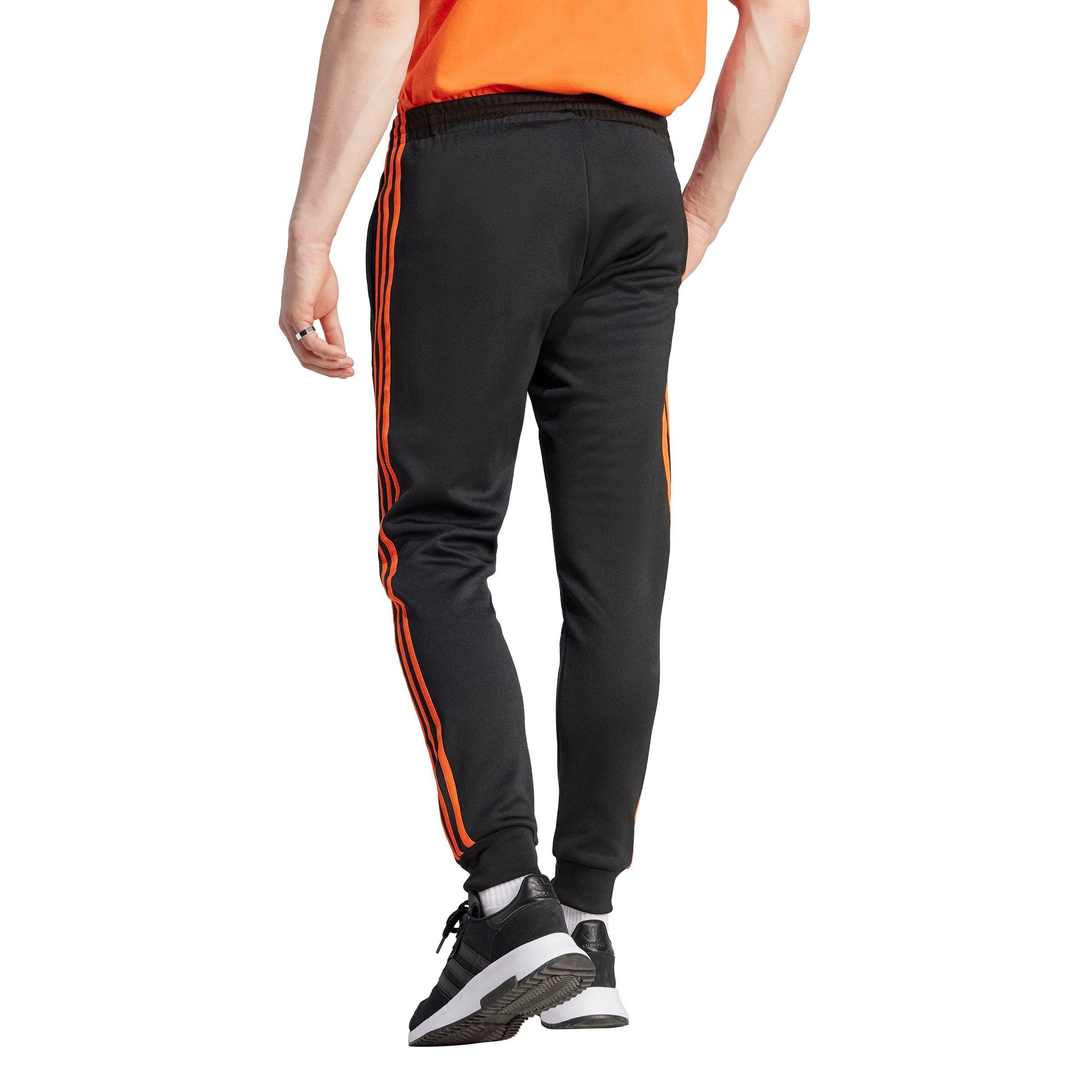 adidas Originals Men's Adicolor Classics SST Tracksuit Bottom​​  -Black/Orange - Hibbett