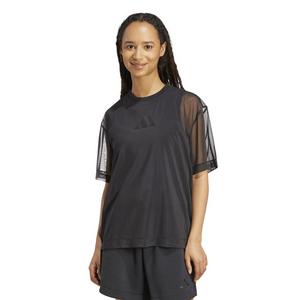 adidas Women's Soft Lux Mesh T-Shirt - Black