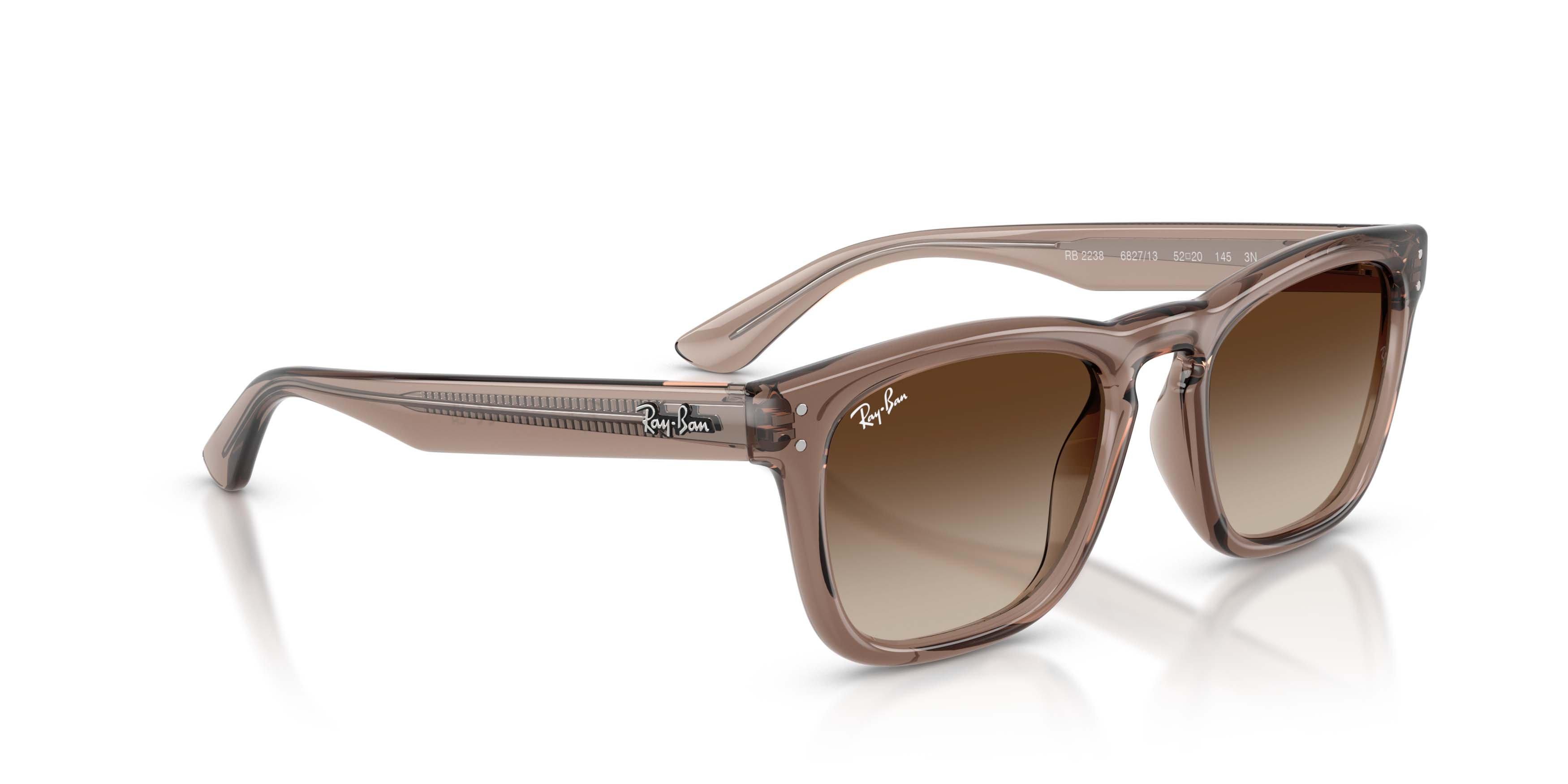 Ray-Ban RB2238 Light Brown Gradient Dark Brown Sunglasses - Transparent Light Brown - BROWN