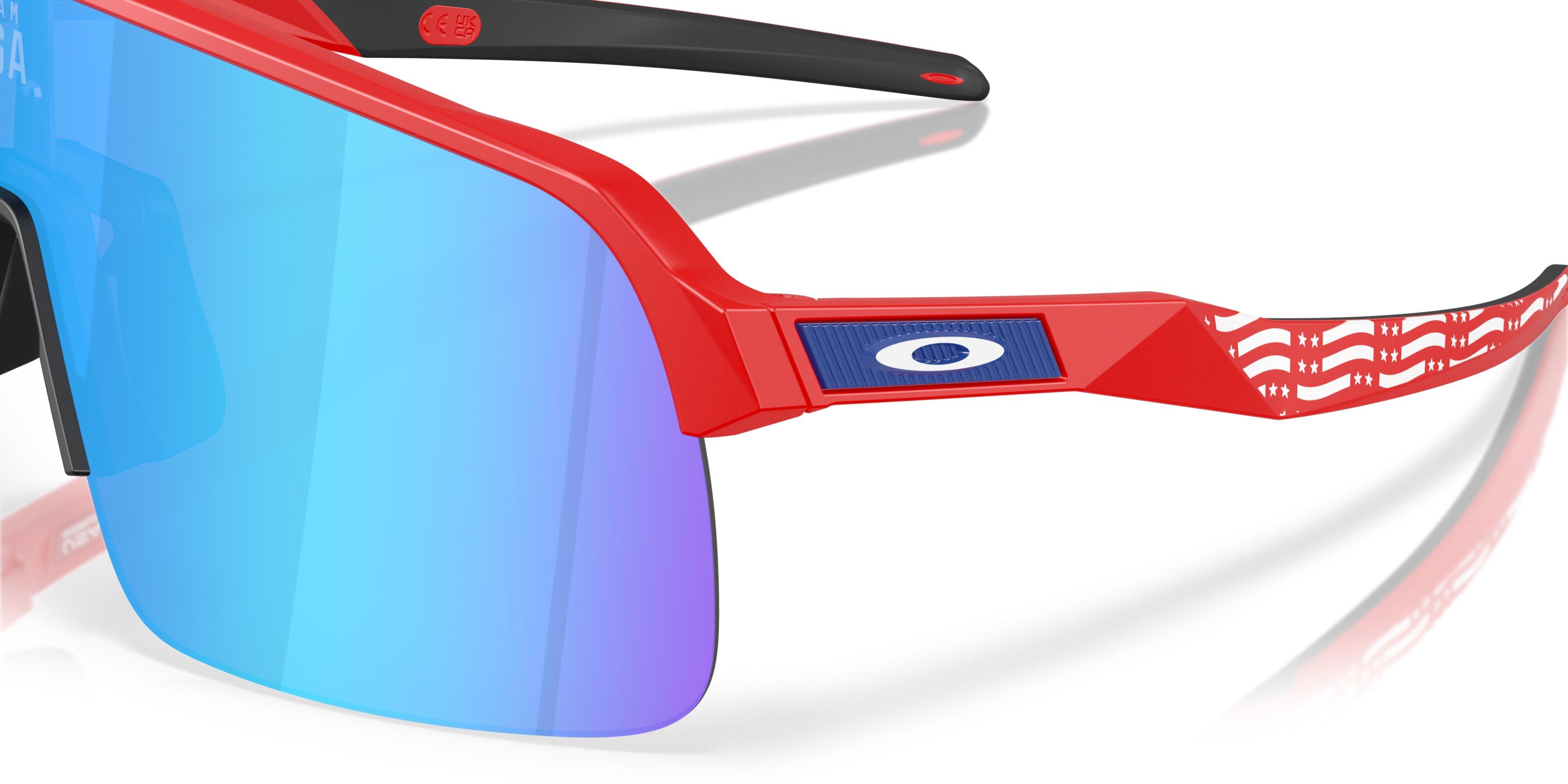 Oakley Sutro Lite Prizm Sapphire Sunglasses - Redline - RED/BLUE Thumbnail View 5