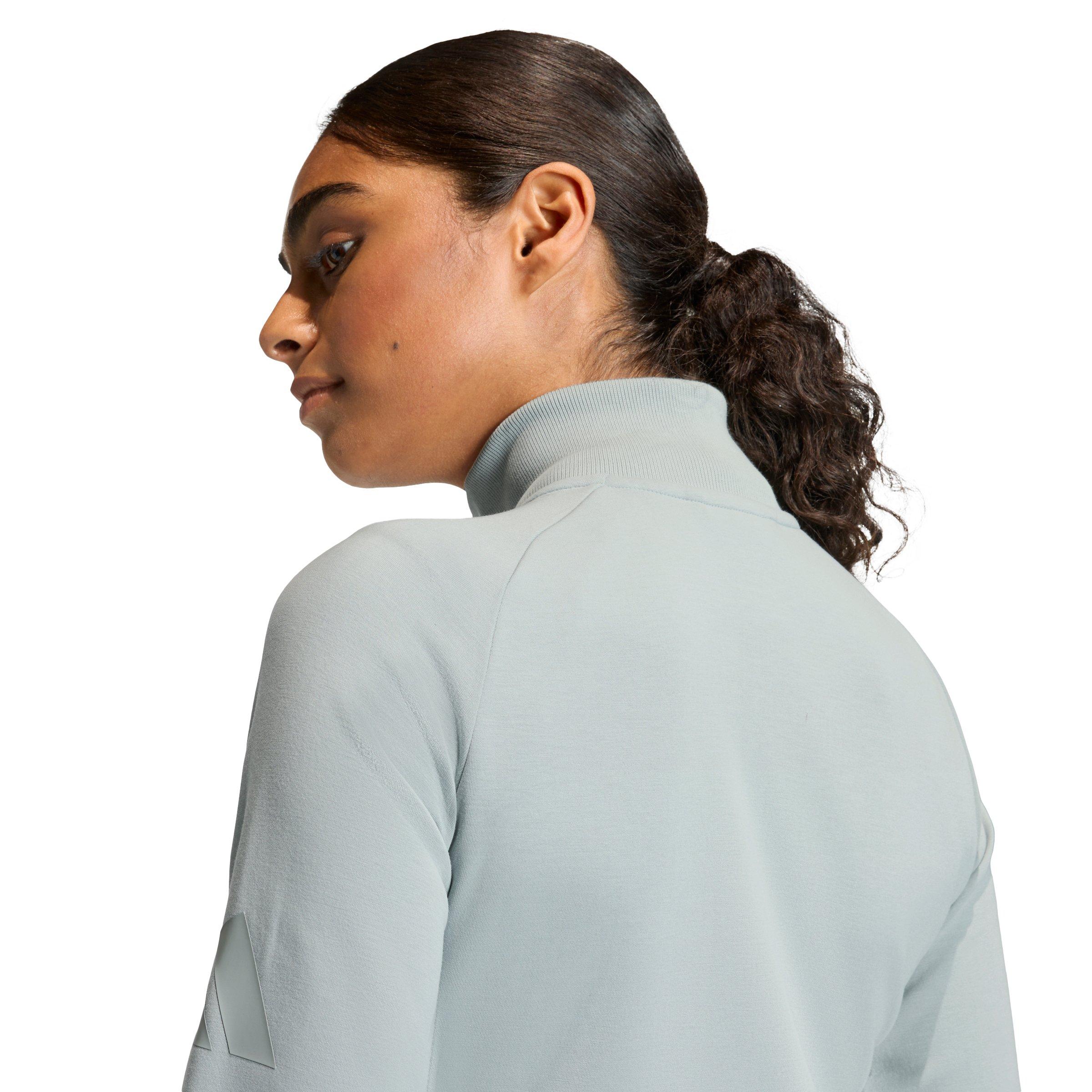 adidas Women's Soft Lux Slim Track Top - Sage Green - SAGE GREEN Thumbnail View 4