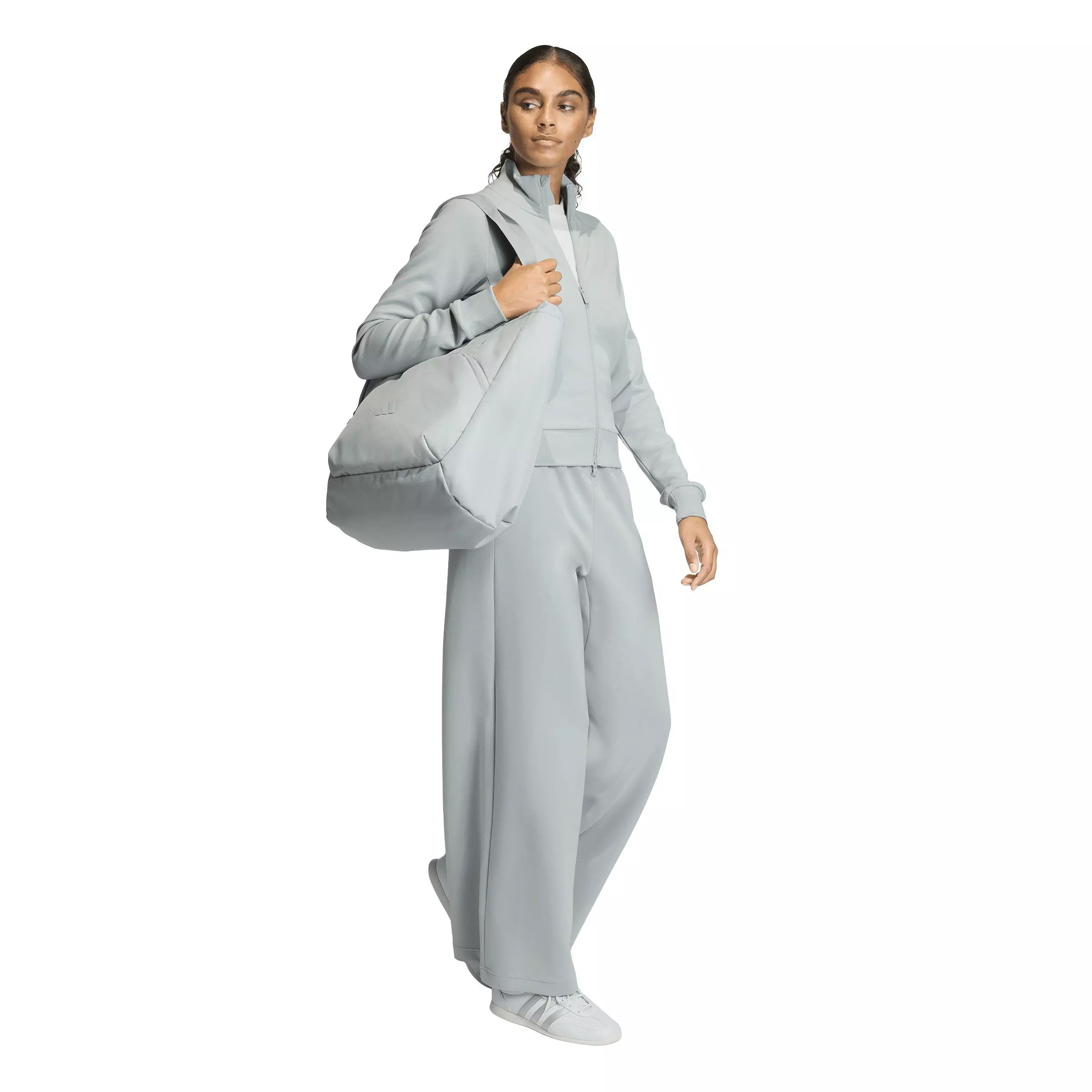 adidas Women's Soft Lux Slim Track Top - Sage Green - SAGE GREEN