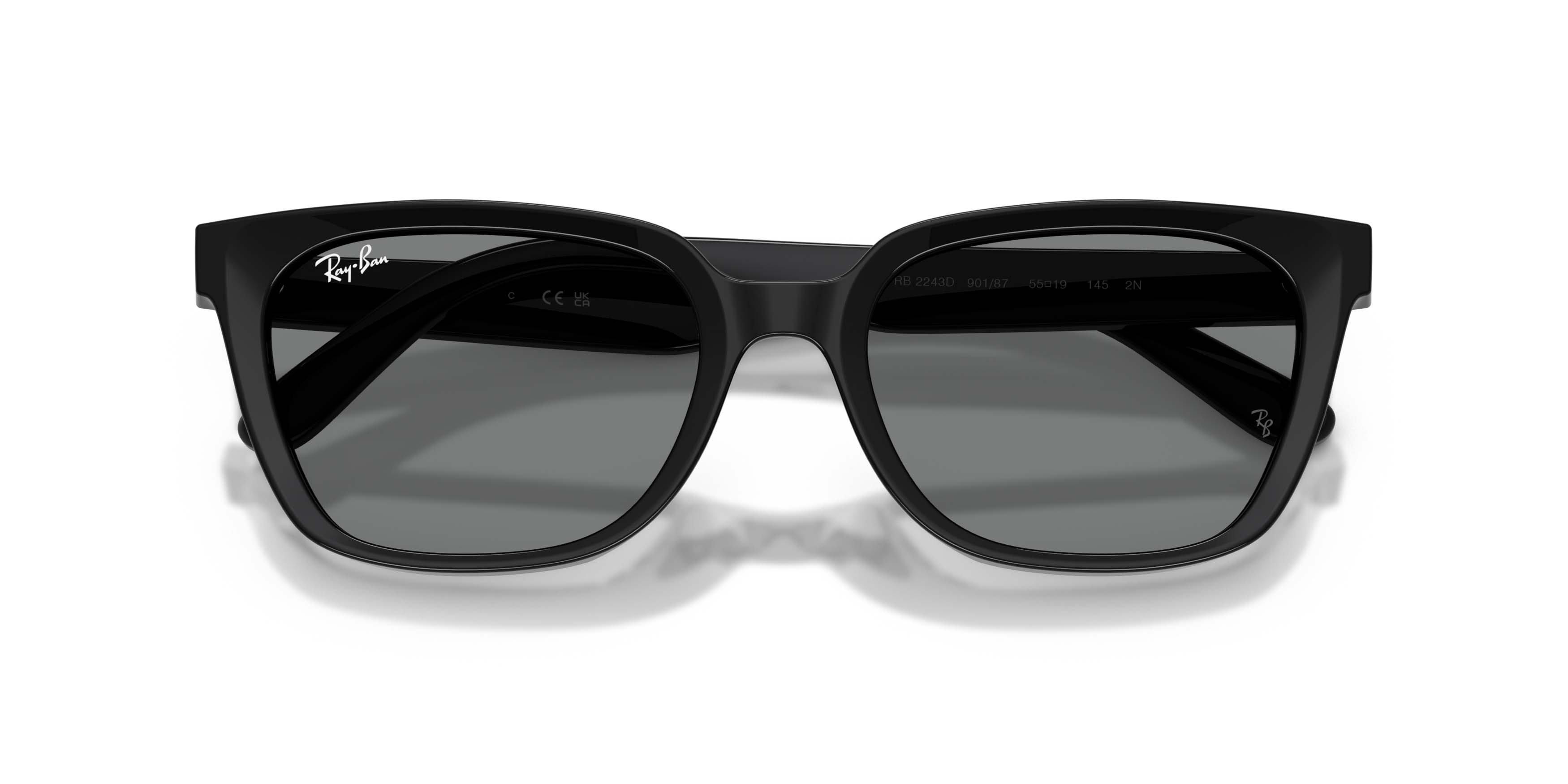Ray-Ban RB2243D Dark Grey Sunglasses - Black - BLACK/GREY