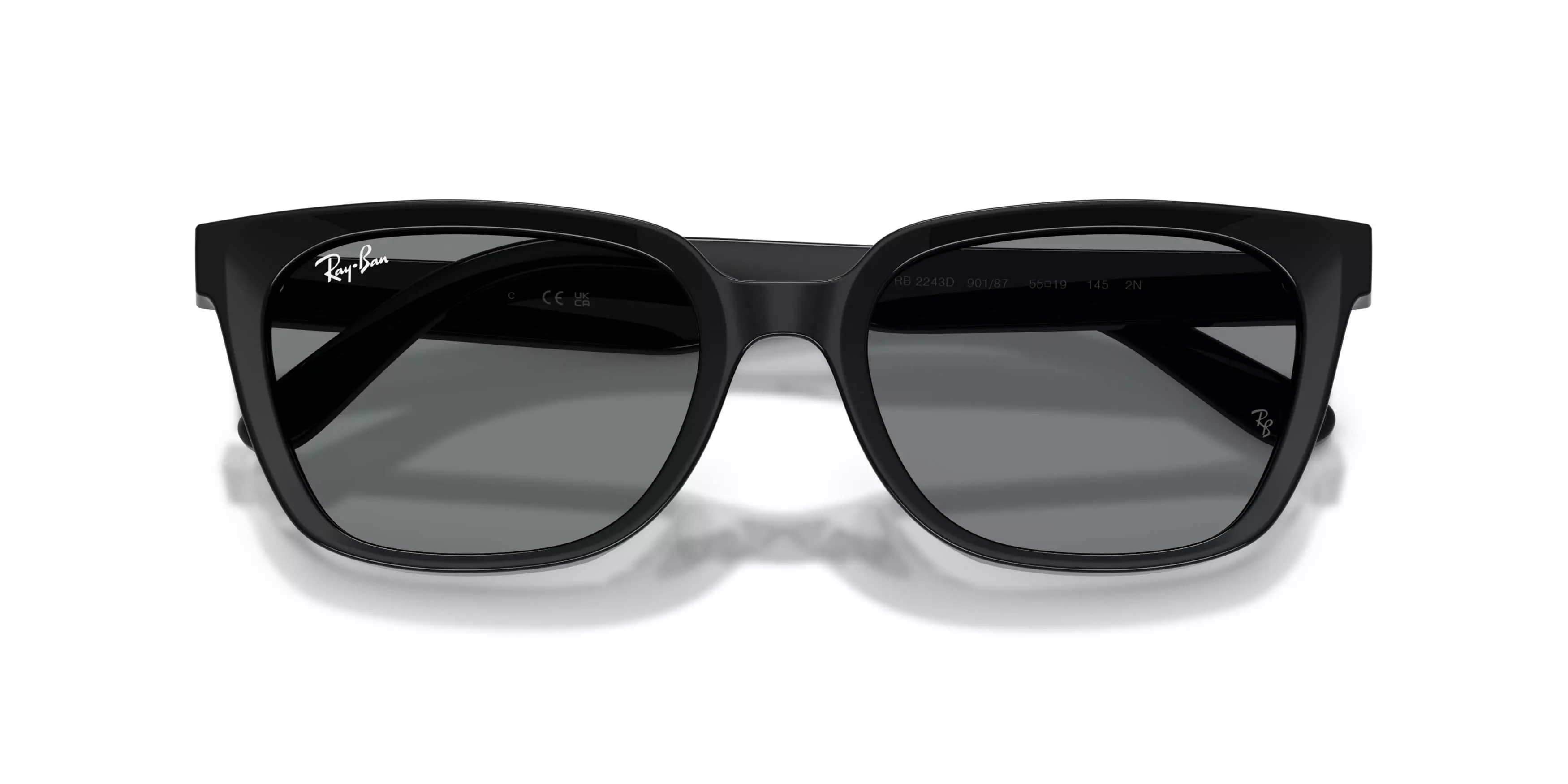 Ray-Ban RB2243D Dark Grey Sunglasses - Black - BLACK/GREY