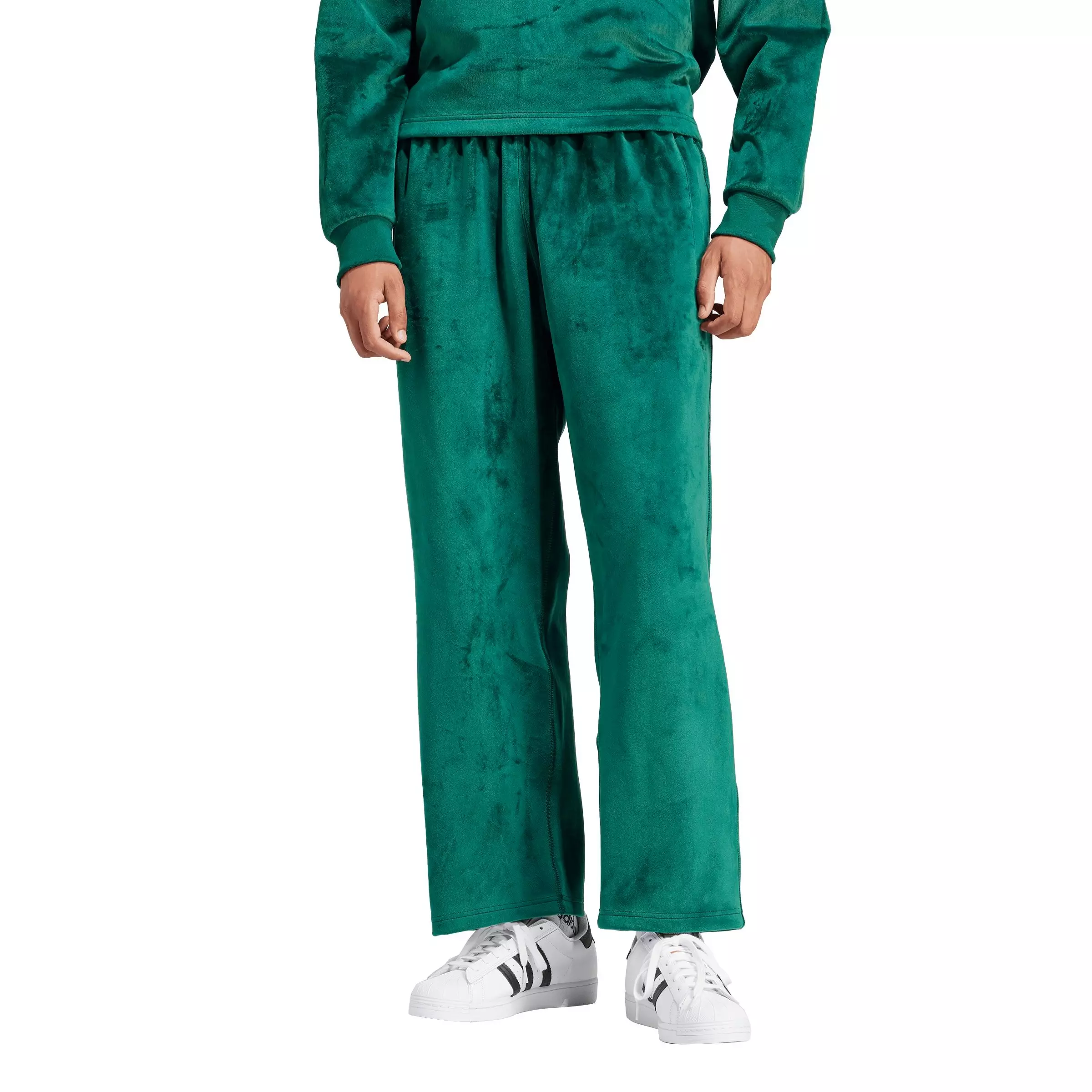 adidas Originals Men's Premium Essentials+ Velvet Joggers -Dk Green - DK GREEN