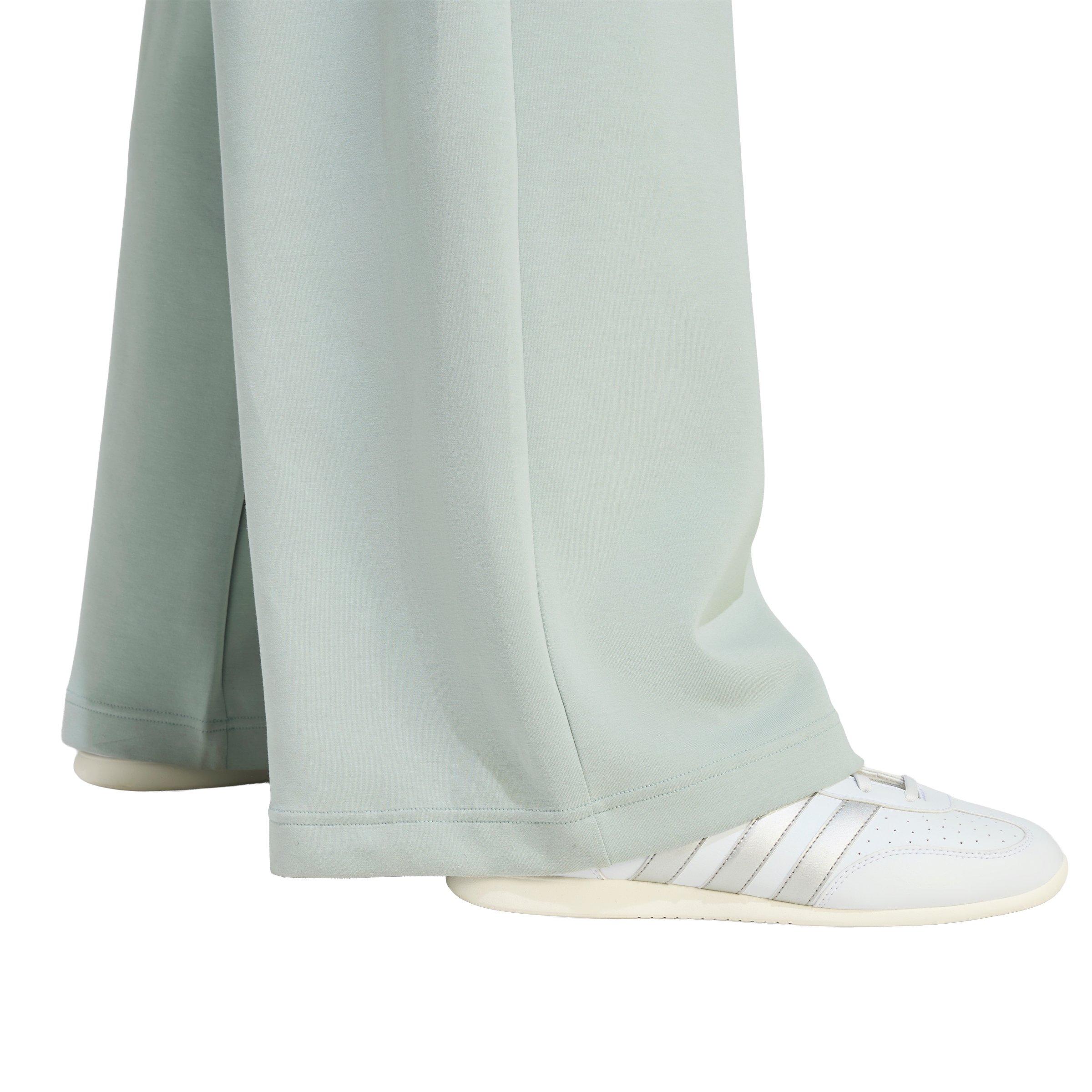 adidas Women's Soft Lux Straight Leg Tracksuit Pants - Sage Green - SAGE GREEN Thumbnail View 4