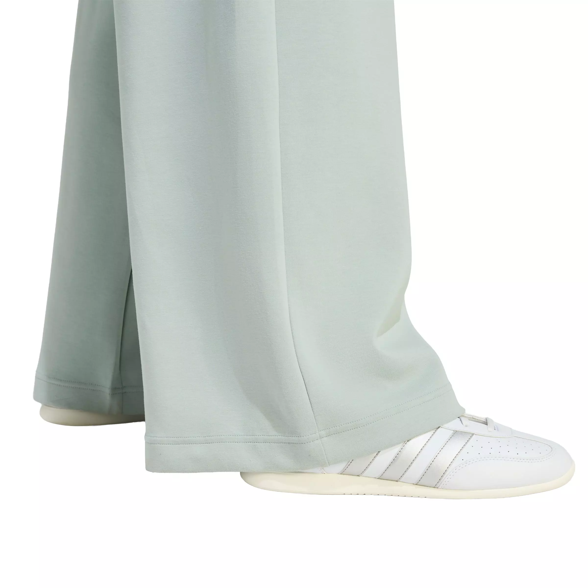 adidas Women's Soft Lux Straight Leg Tracksuit Pants - Sage Green - SAGE GREEN