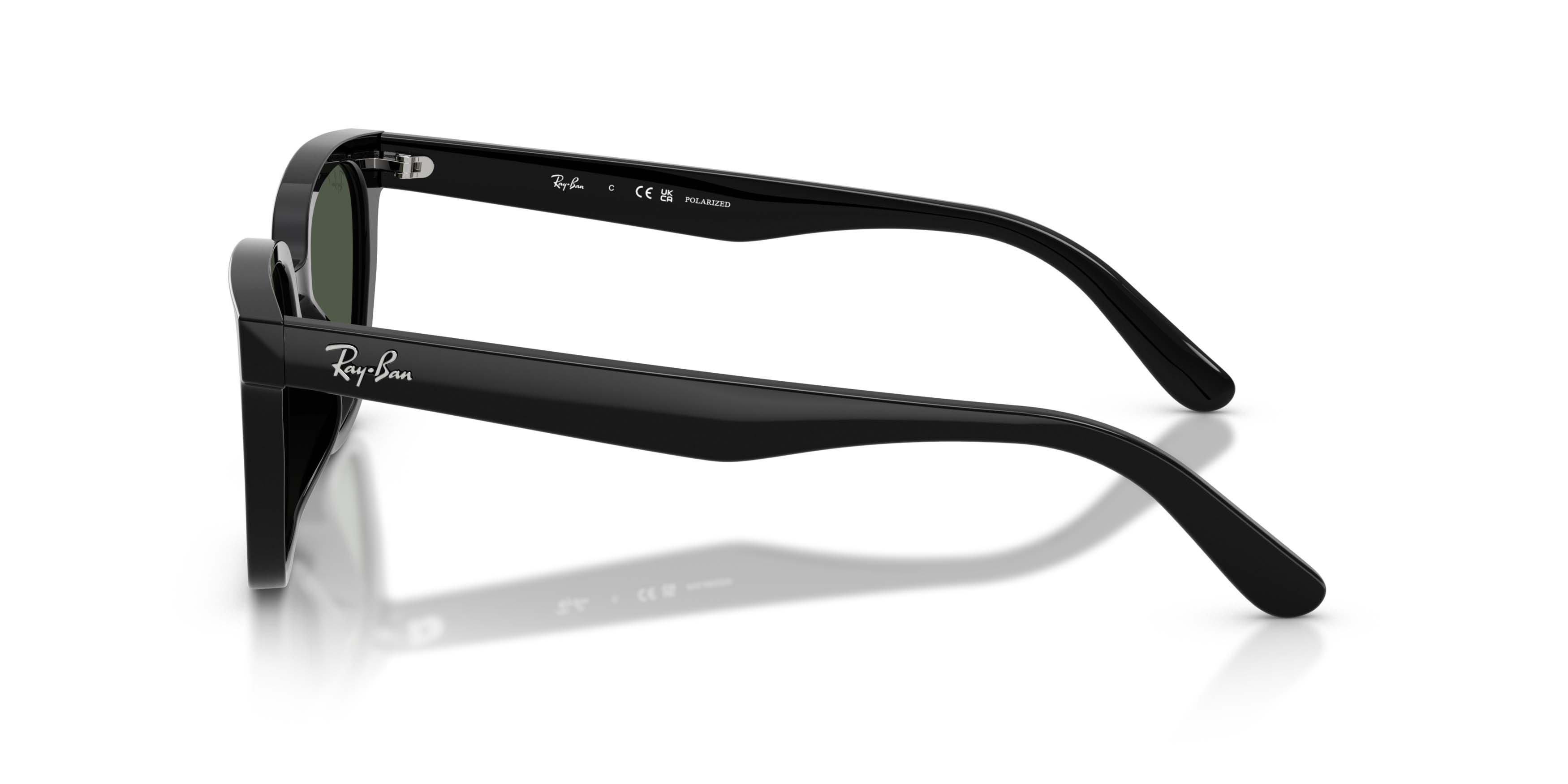 Ray-Ban RB2243D Dark Green Polarized Sunglasses - Black - BLACK/GREEN