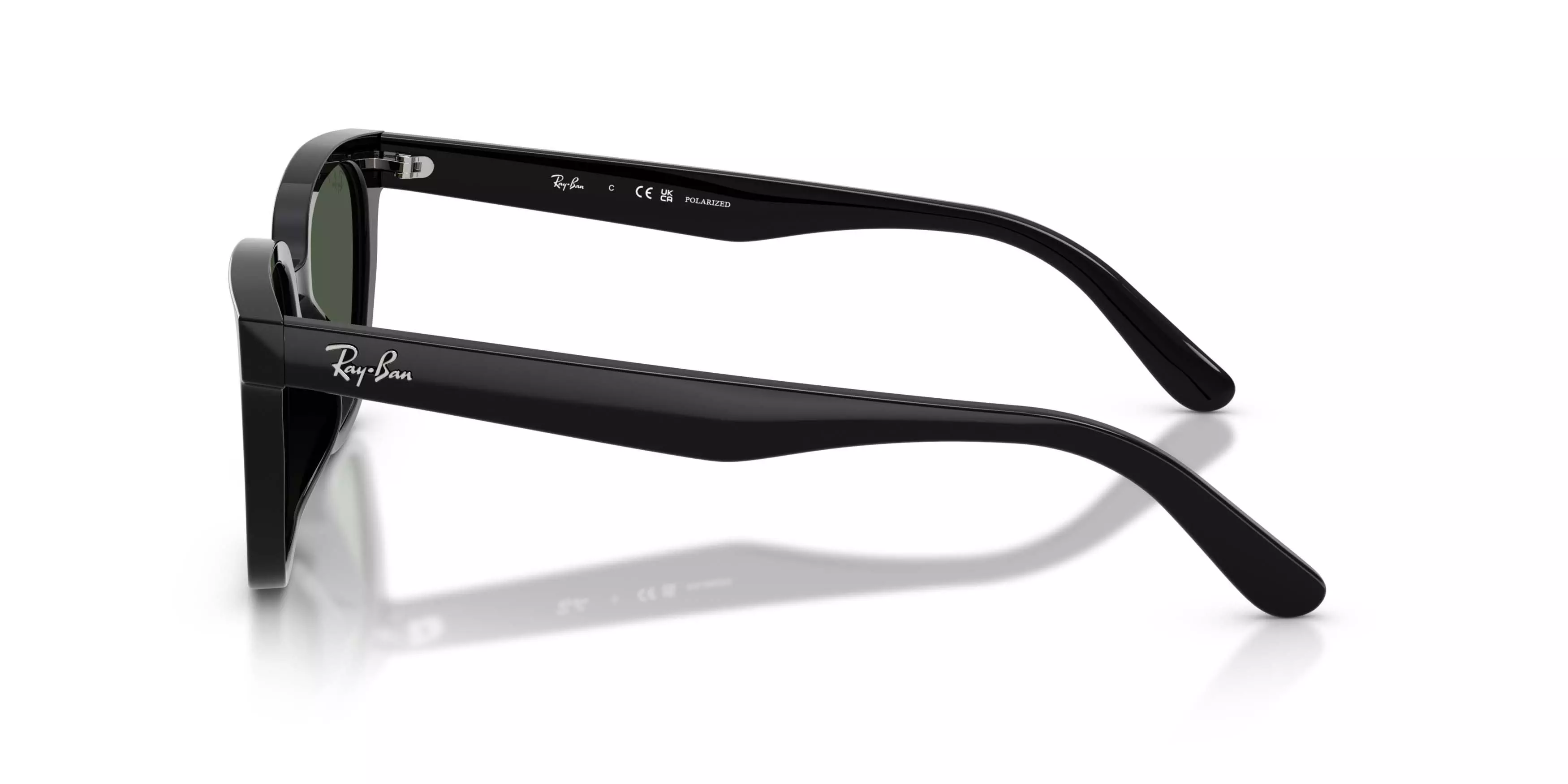 Ray-Ban RB2243D Dark Green Polarized Sunglasses - Black - BLACK/GREEN