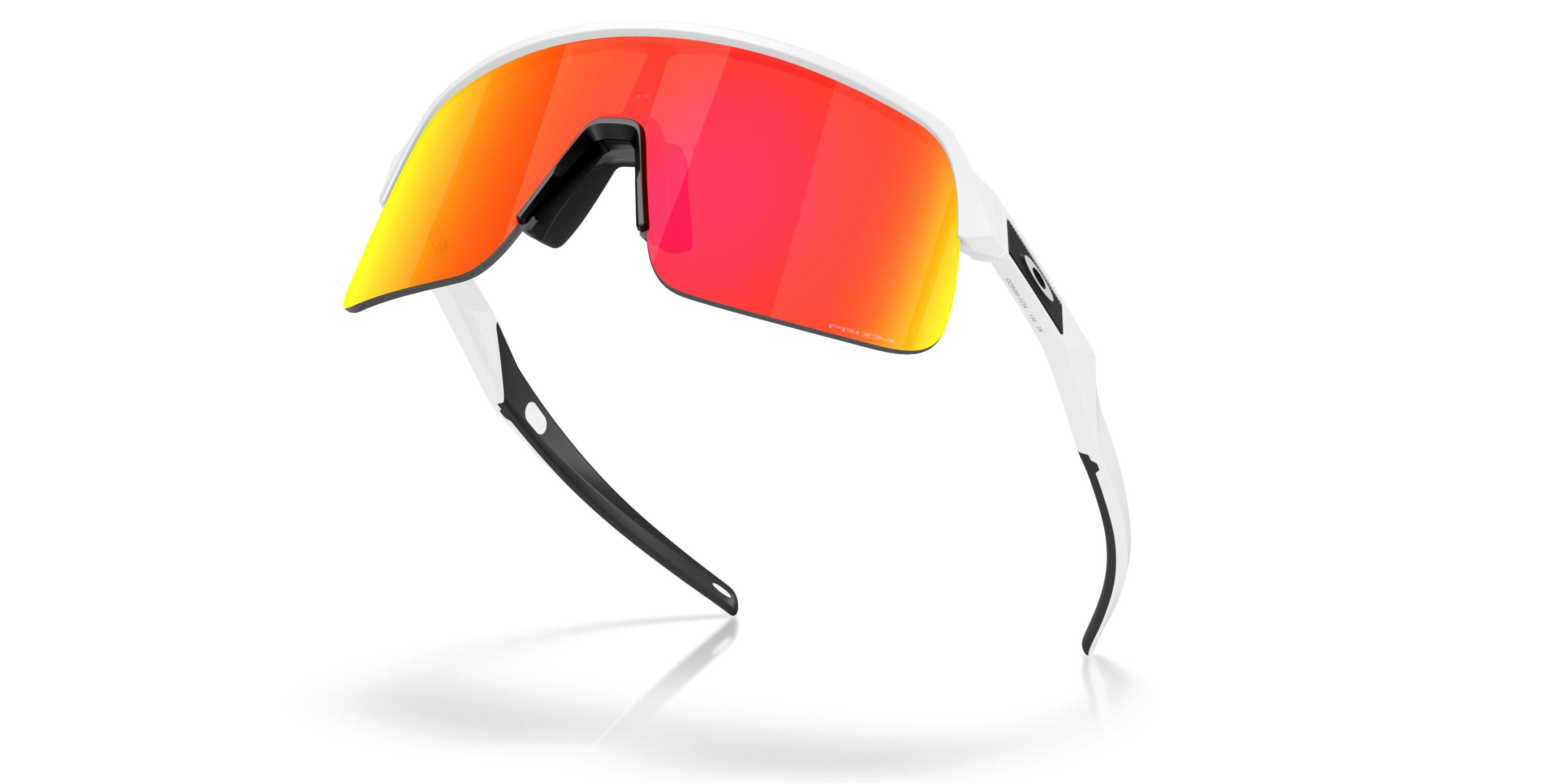 Oakley Sutro Lite S Prizm Ruby Sunglasses - Matte White - WHITE/RED Thumbnail View 4