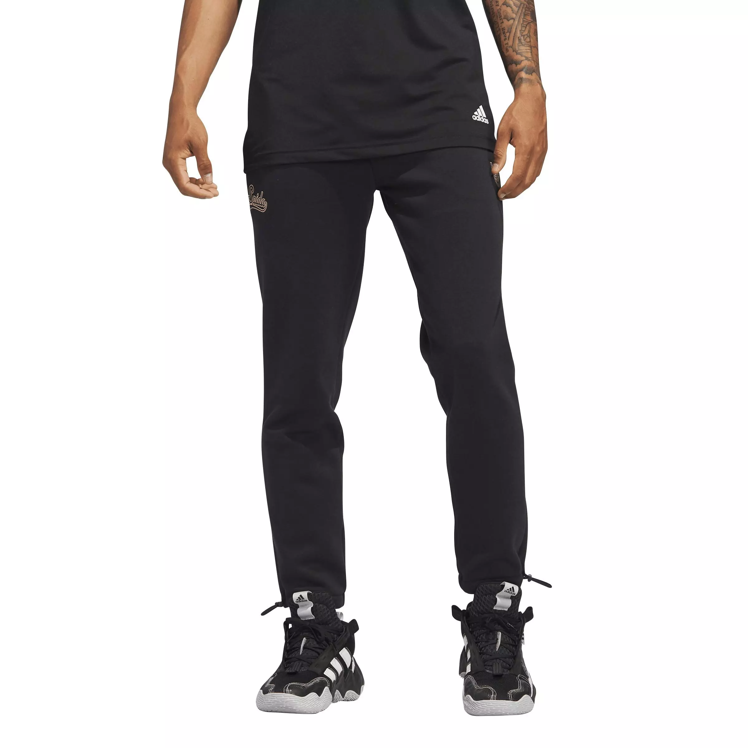 adidas Men's D.O.N. Fleece Joggers -Black - BLACK