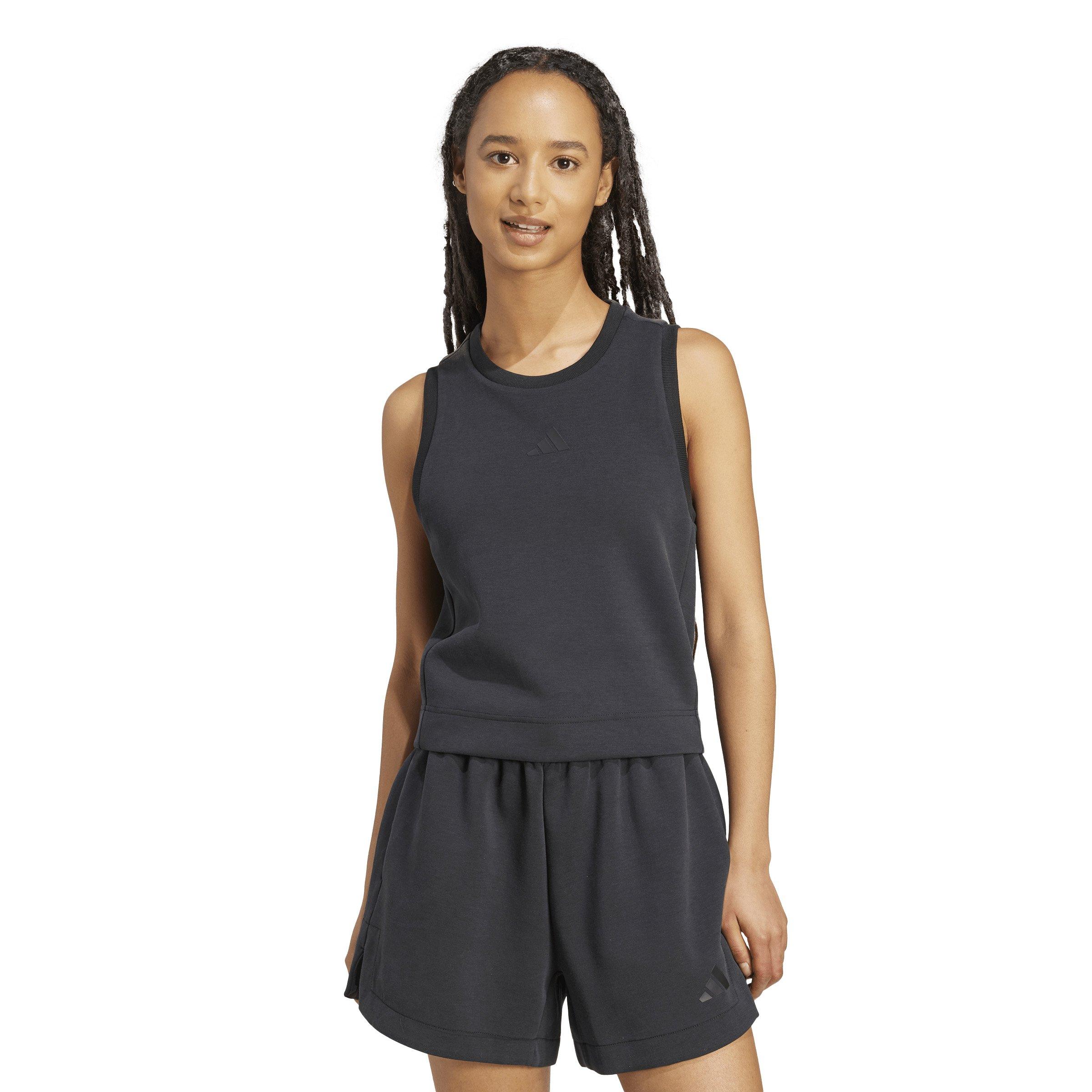 adidas Women's Soft Lux Tank Top - Black - BLACK Thumbnail View 1