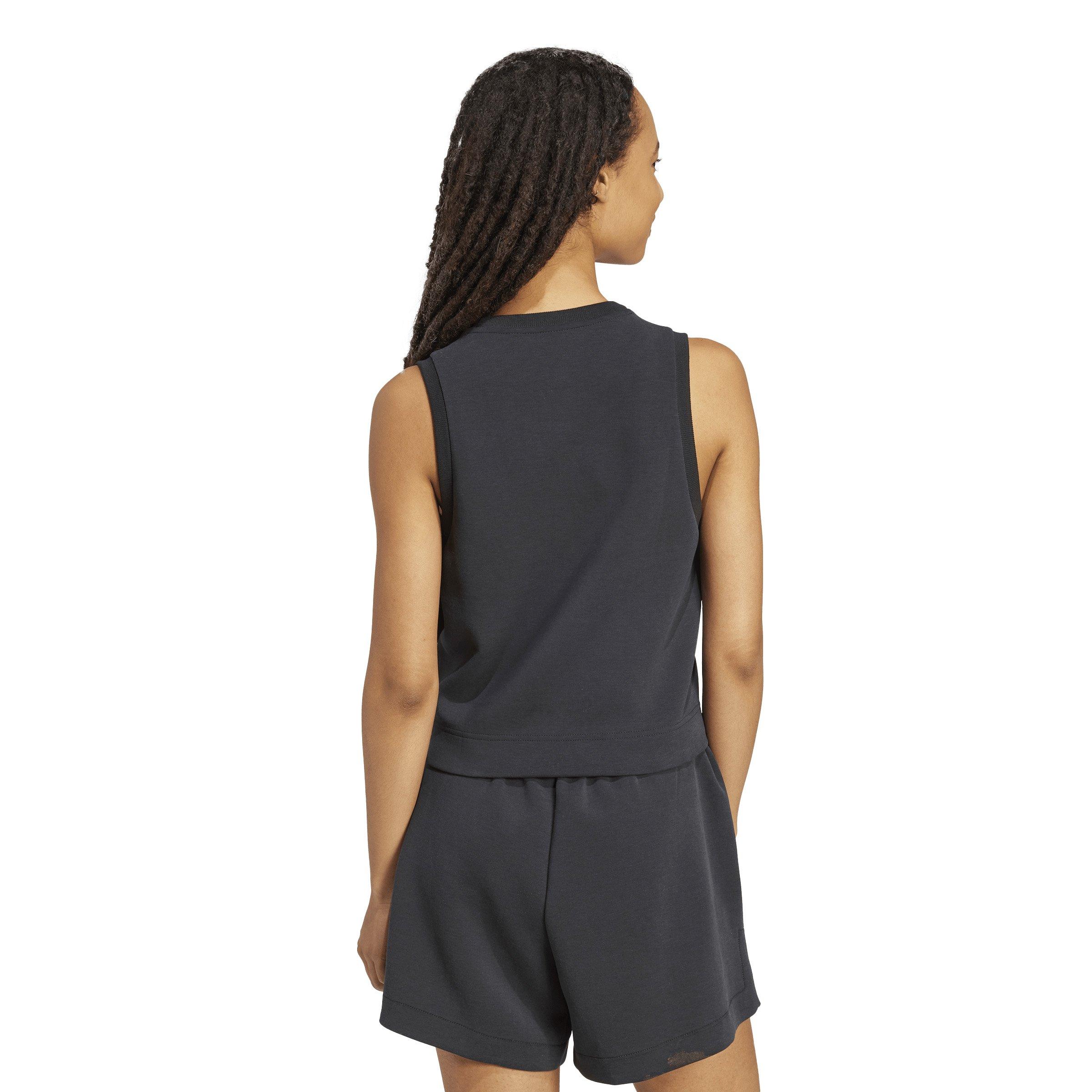 adidas Women's Soft Lux Tank Top - Black - BLACK Thumbnail View 2