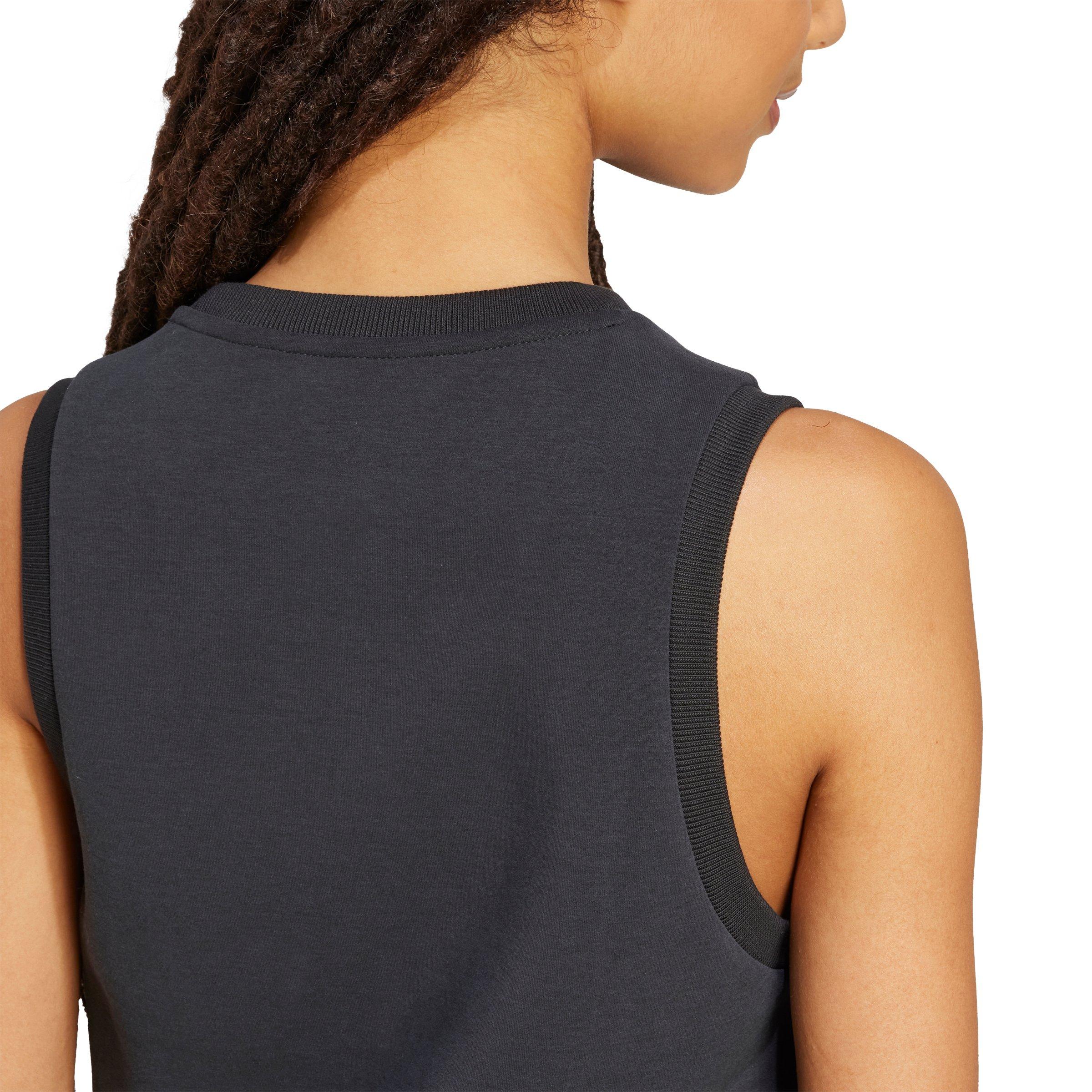 adidas Women's Soft Lux Tank Top - Black - BLACK Thumbnail View 4