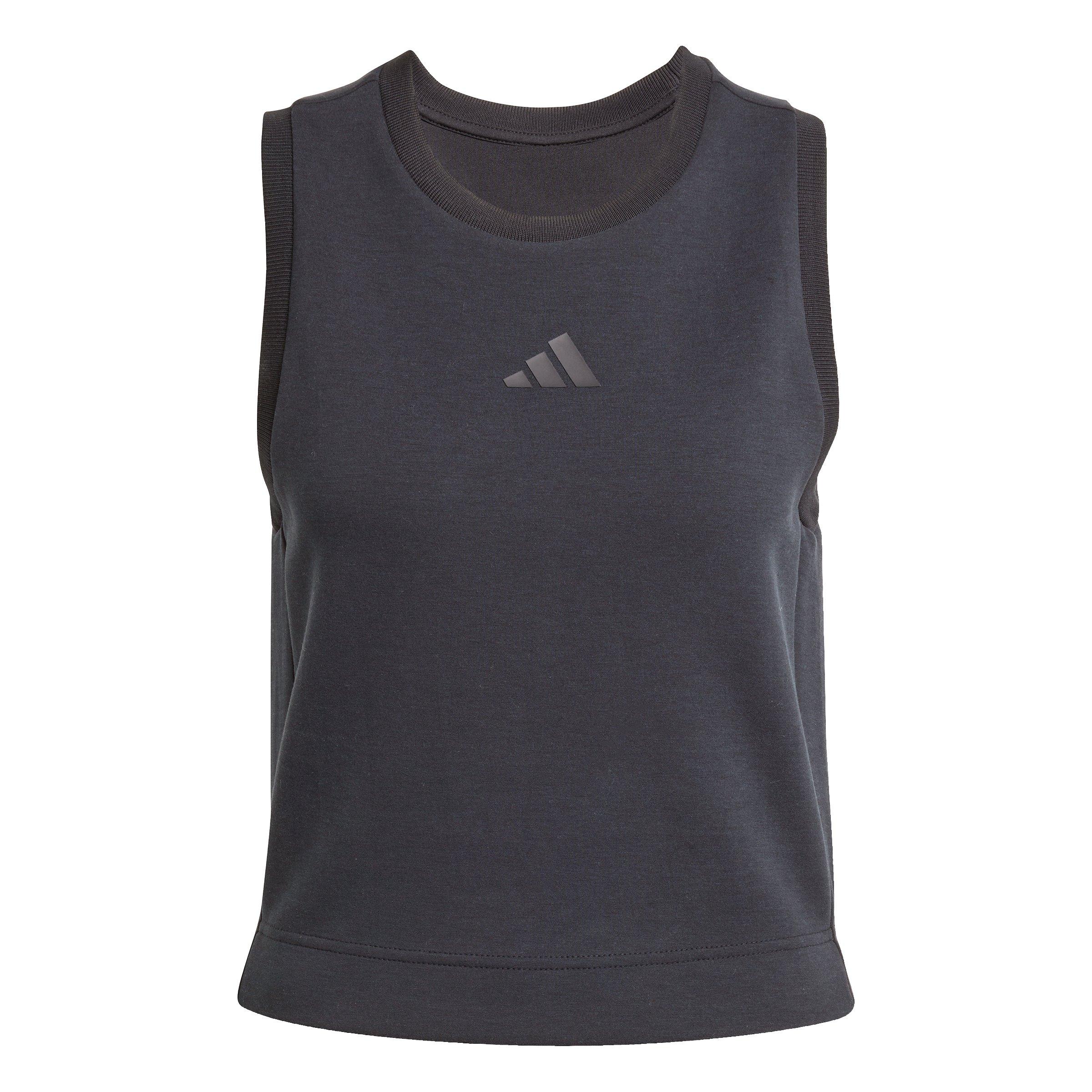 adidas Women's Soft Lux Tank Top - Black - BLACK Thumbnail View 6