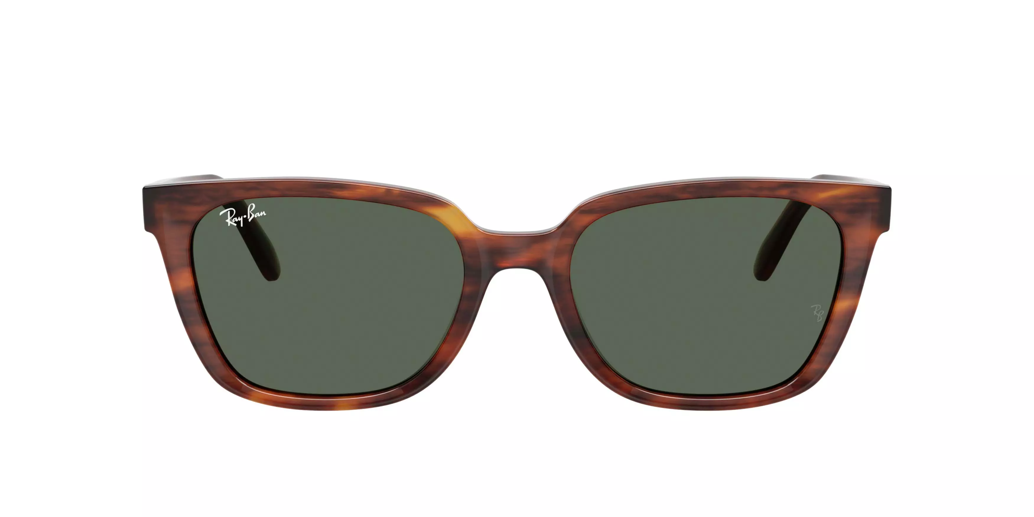 Ray-Ban RB2243D Dark Green Sunglasses - Havana Striped - BROWN/GREEN