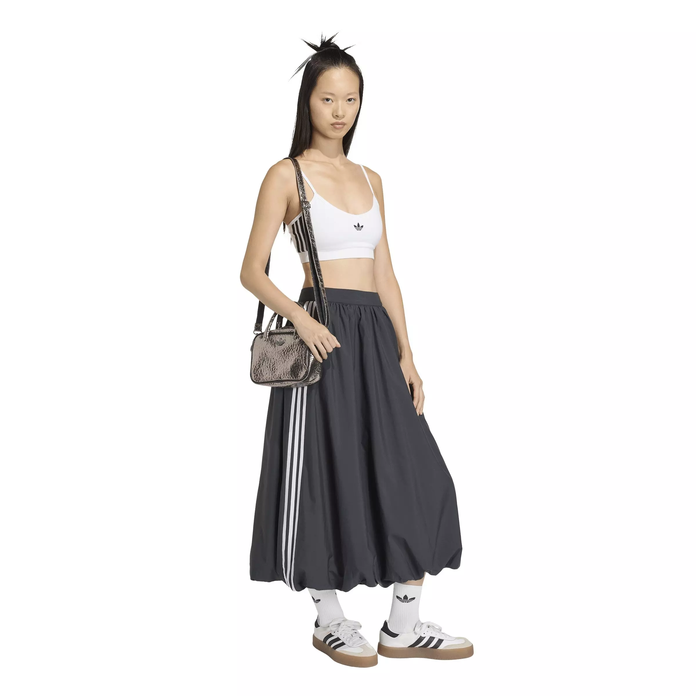 adidas Originals Women's Balloon Long Skirt - Black - BLACK