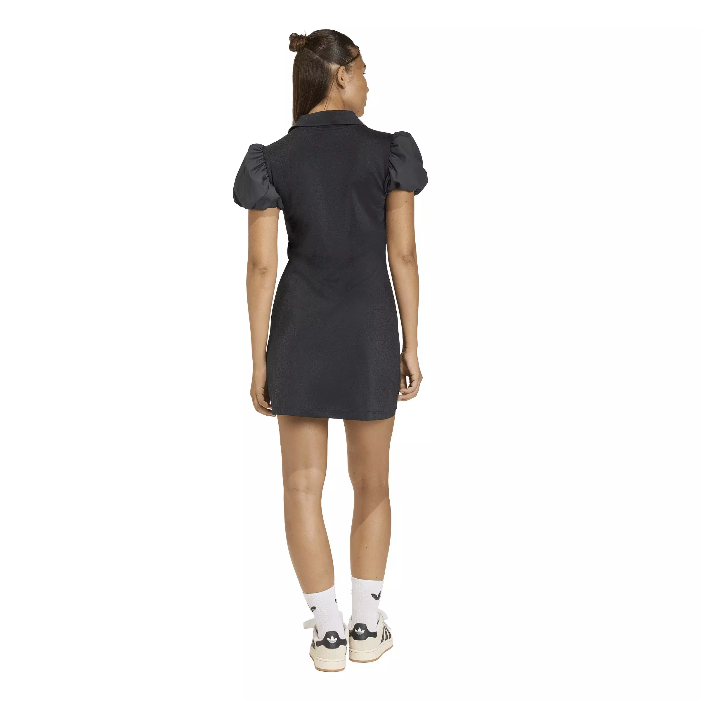 adidas Originals Women's Dress with Balloon Sleeves - Black - BLACK