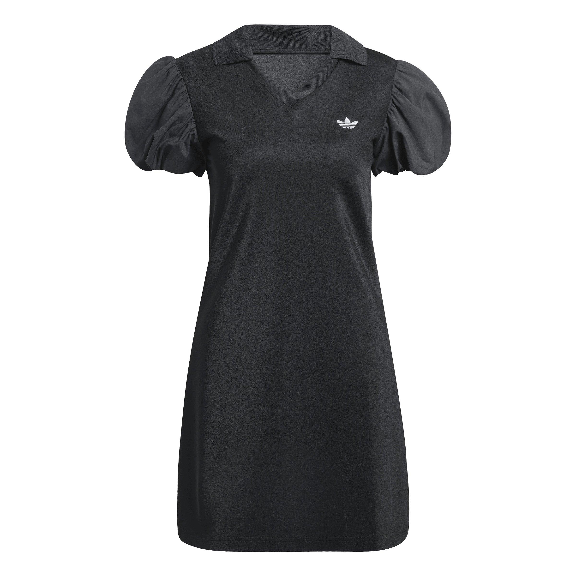 adidas Originals Women's Dress with Balloon Sleeves - Black - BLACK Thumbnail View 6