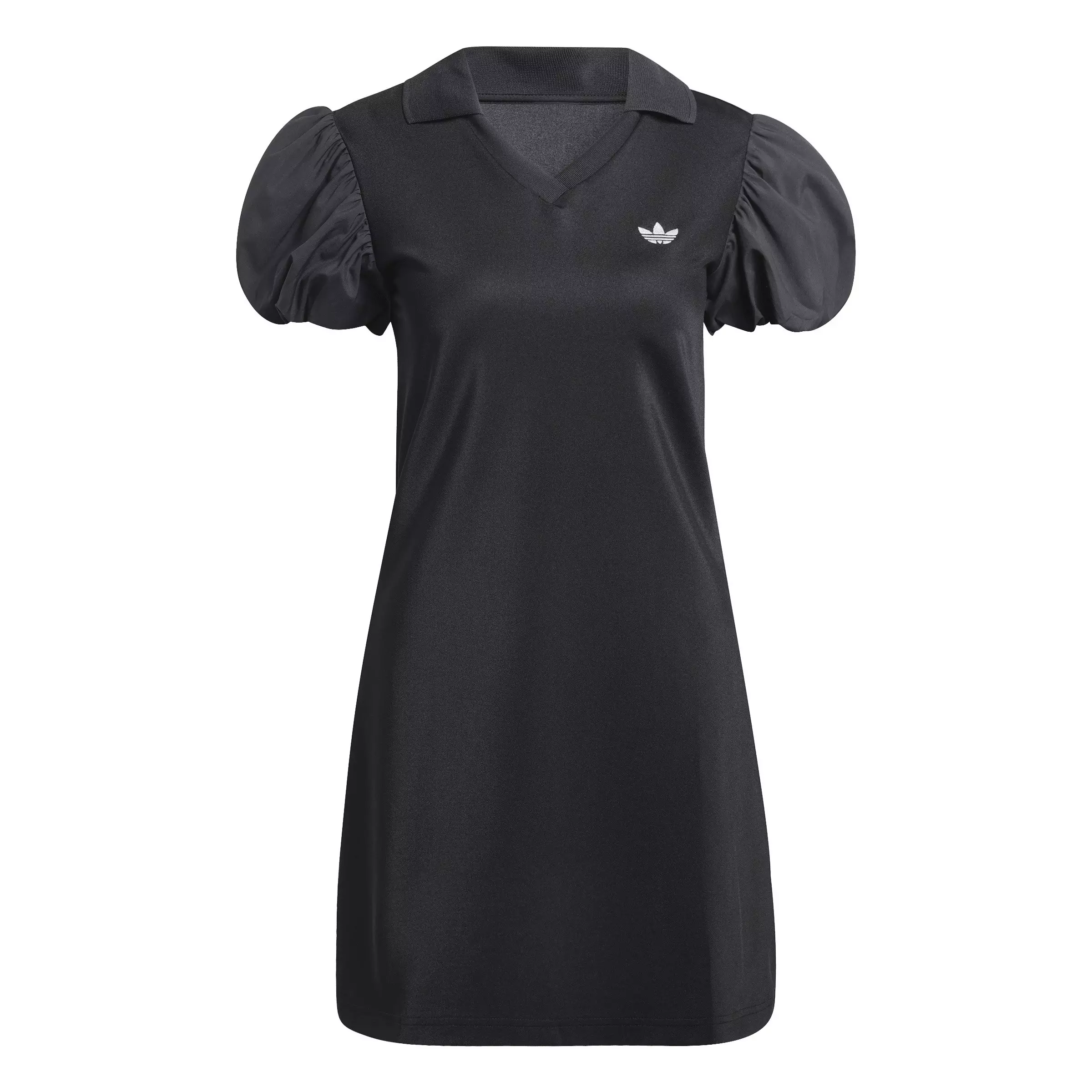 adidas Originals Women's Dress with Balloon Sleeves - Black - BLACK