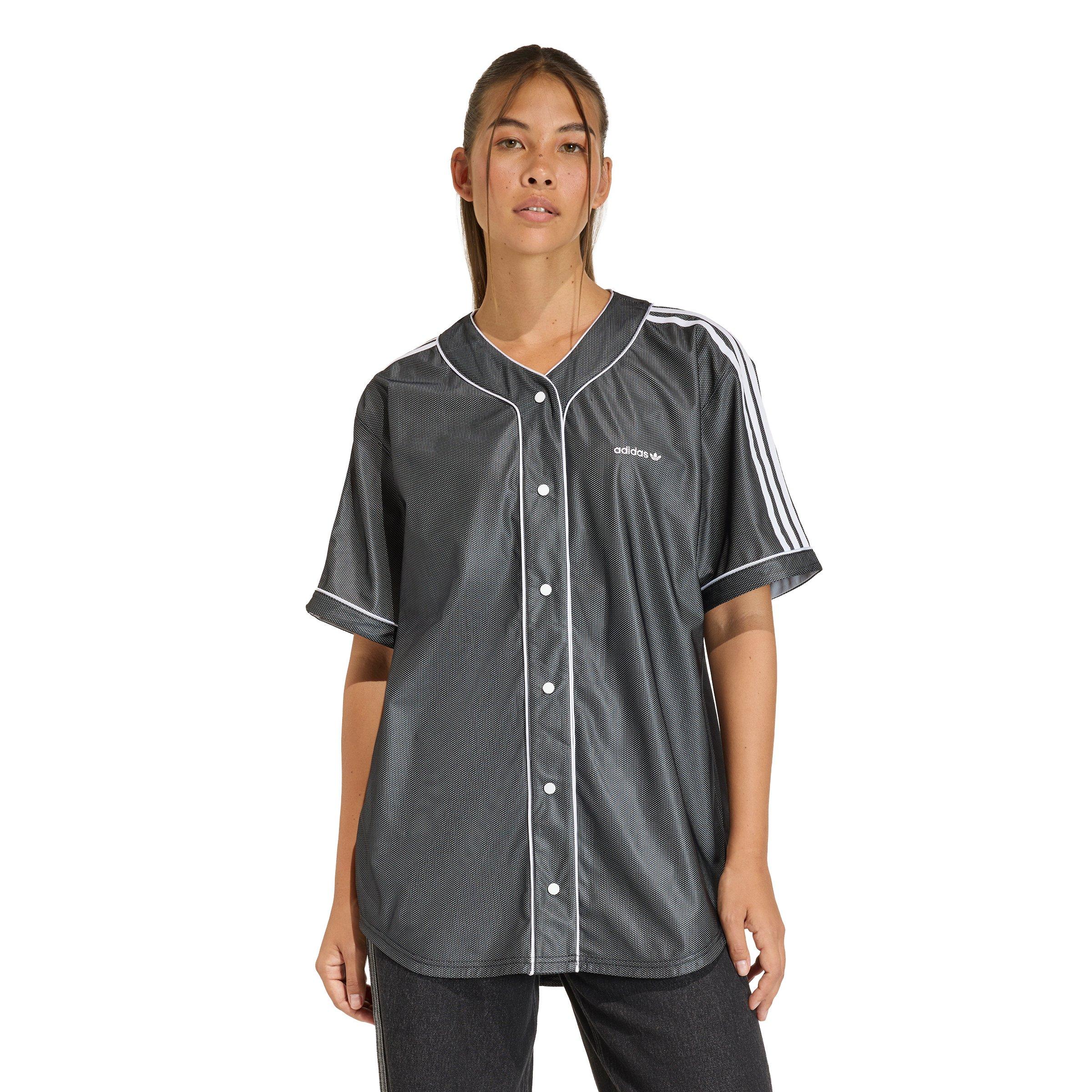 adidas Originals Women's Baseball Shirt - Black - BLACK Thumbnail View 1