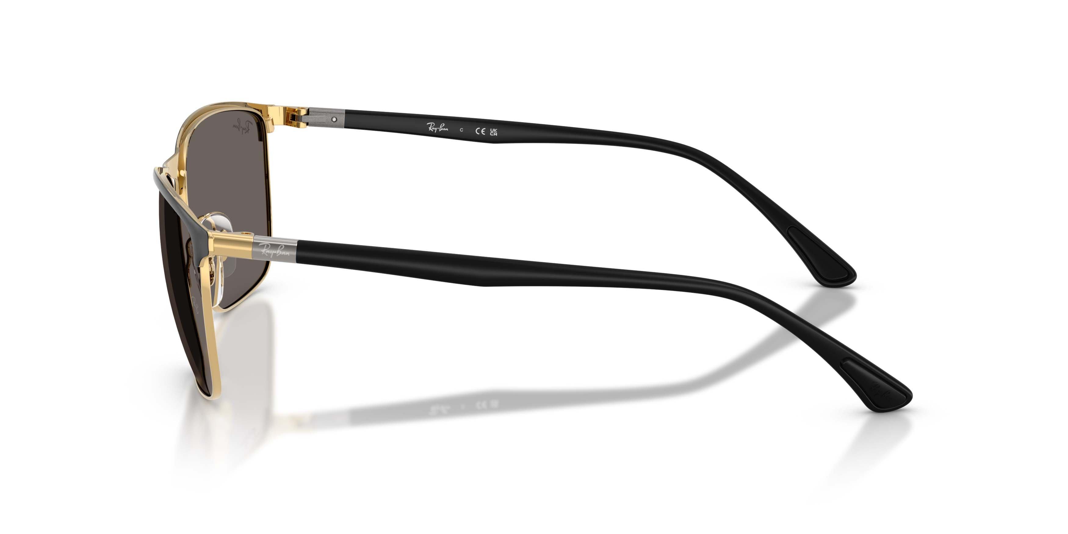 Ray-Ban RB3686 Dark Grey Sunglasses - Black on Arista - BLACK/GREY