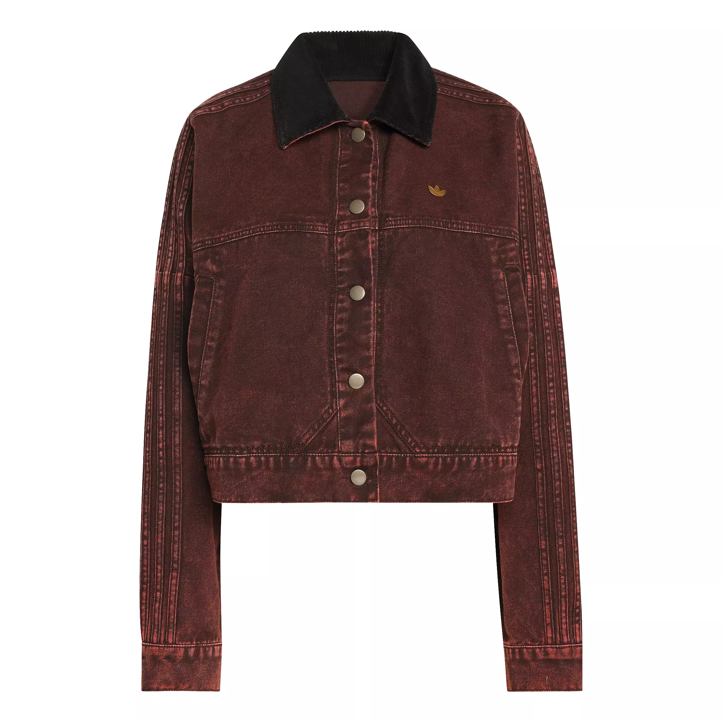 adidas Originals Women's Canvas Track Jacket - Brown - BROWN