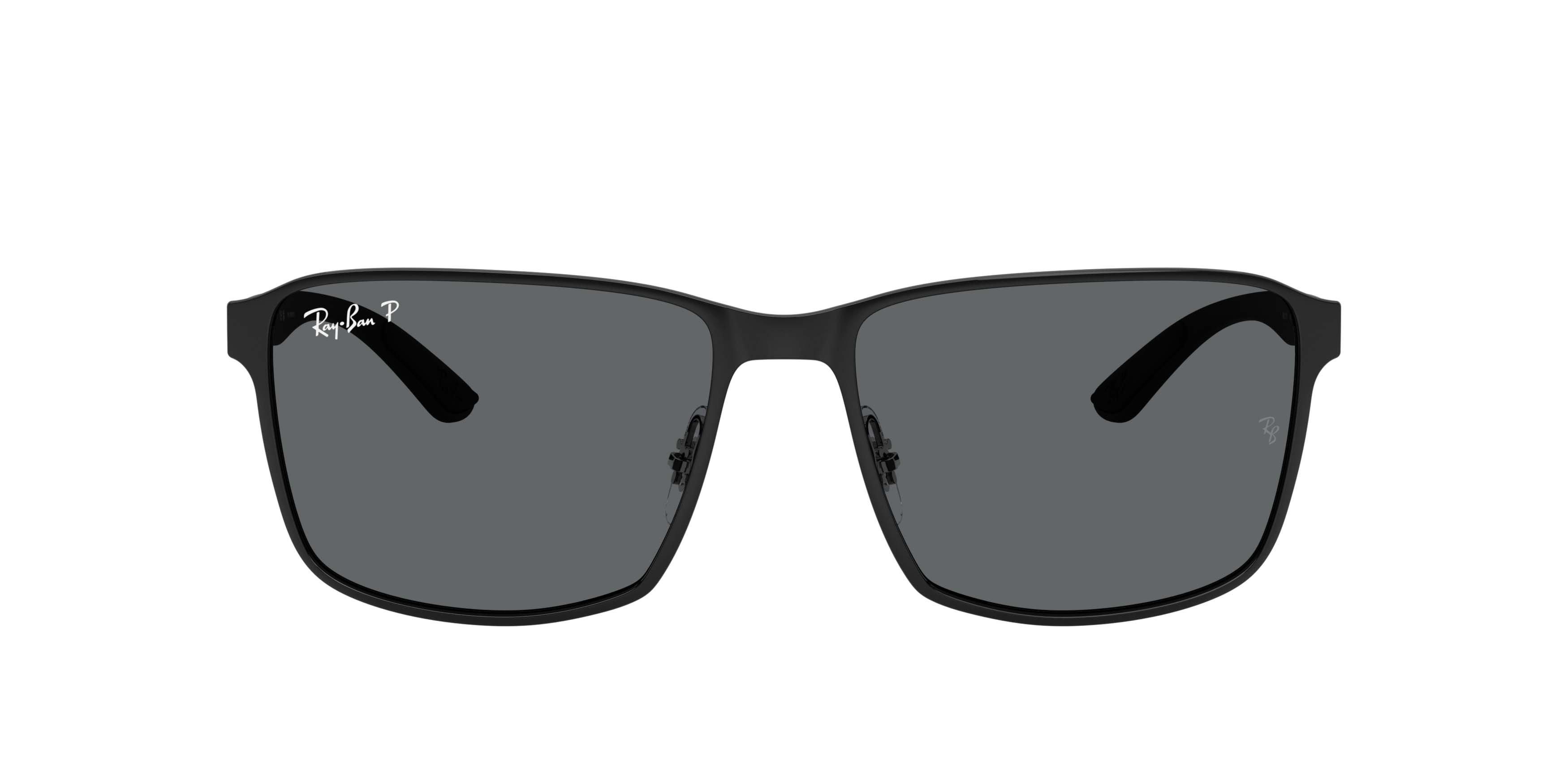 Ray-Ban RB3721 Dark Grey Polarized Sunglasses - Black - BLACK/GREY