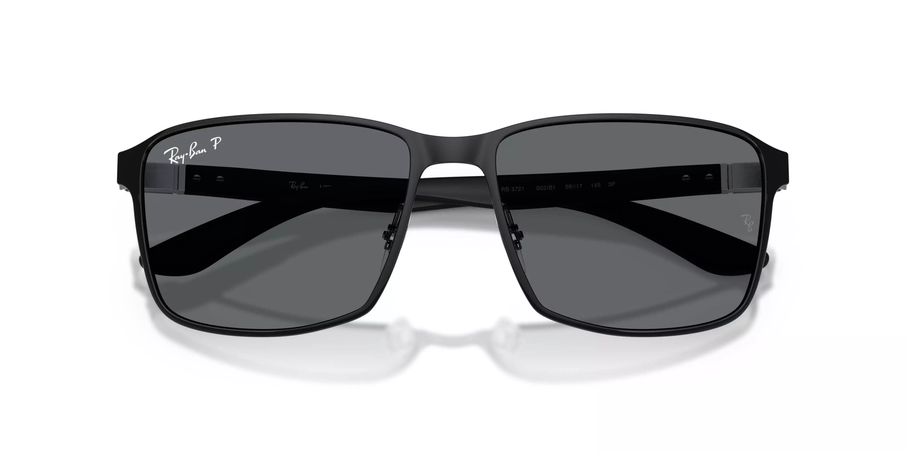 Ray-Ban RB3721 Dark Grey Polarized Sunglasses - Black - BLACK/GREY