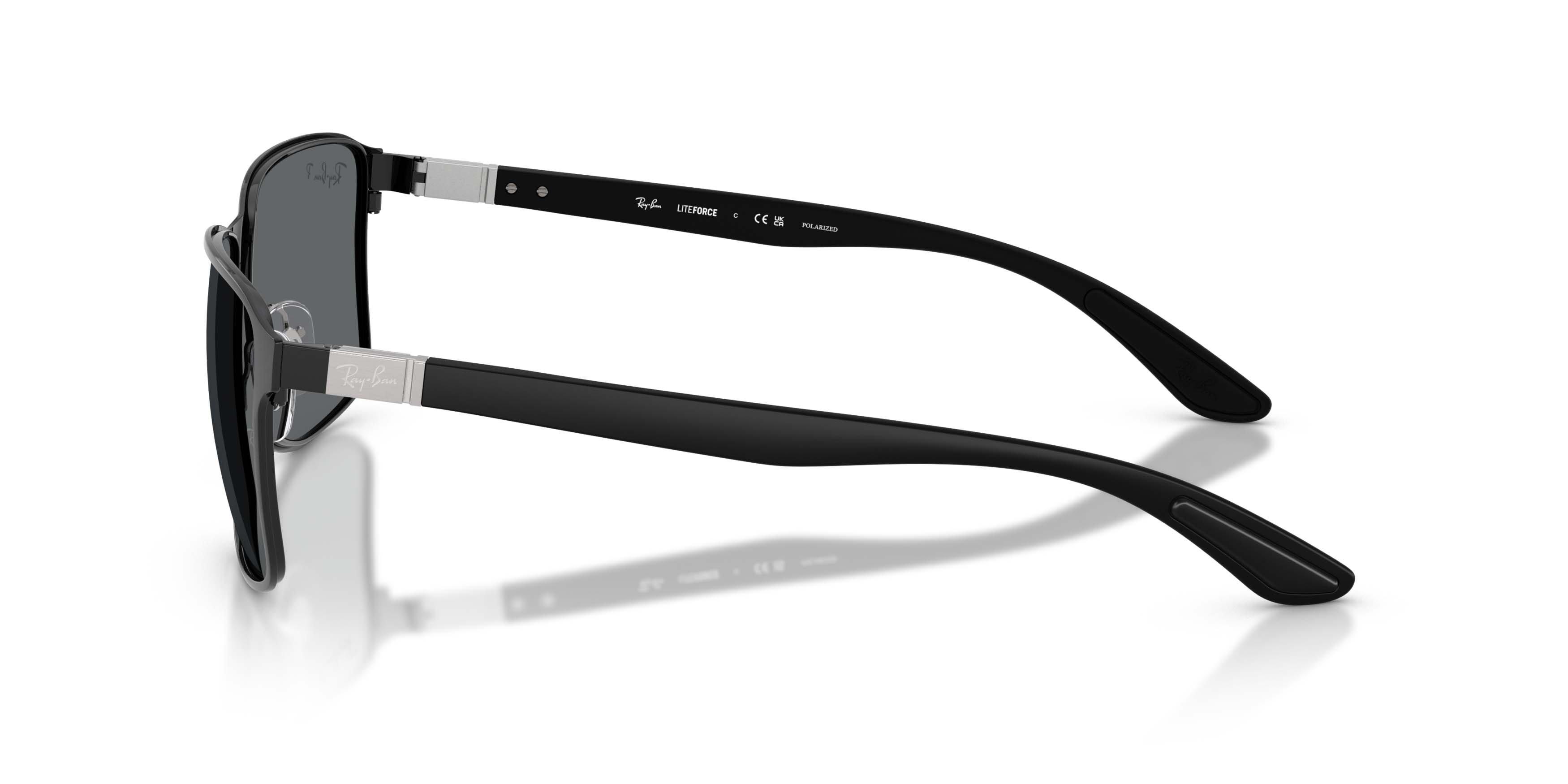 Ray-Ban RB3721 Dark Grey Polarized Sunglasses - Black - BLACK/GREY