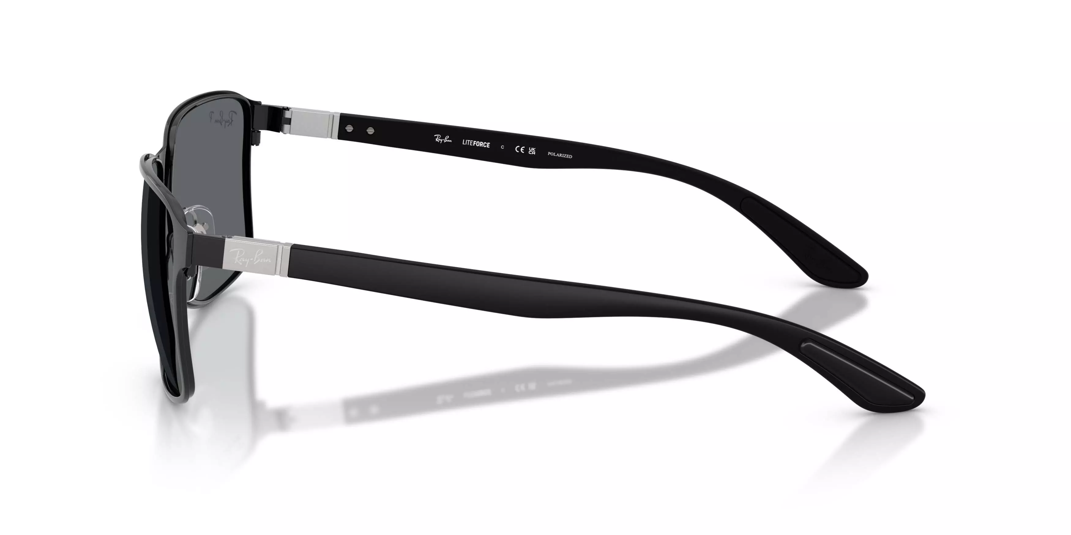 Ray-Ban RB3721 Dark Grey Polarized Sunglasses - Black - BLACK/GREY
