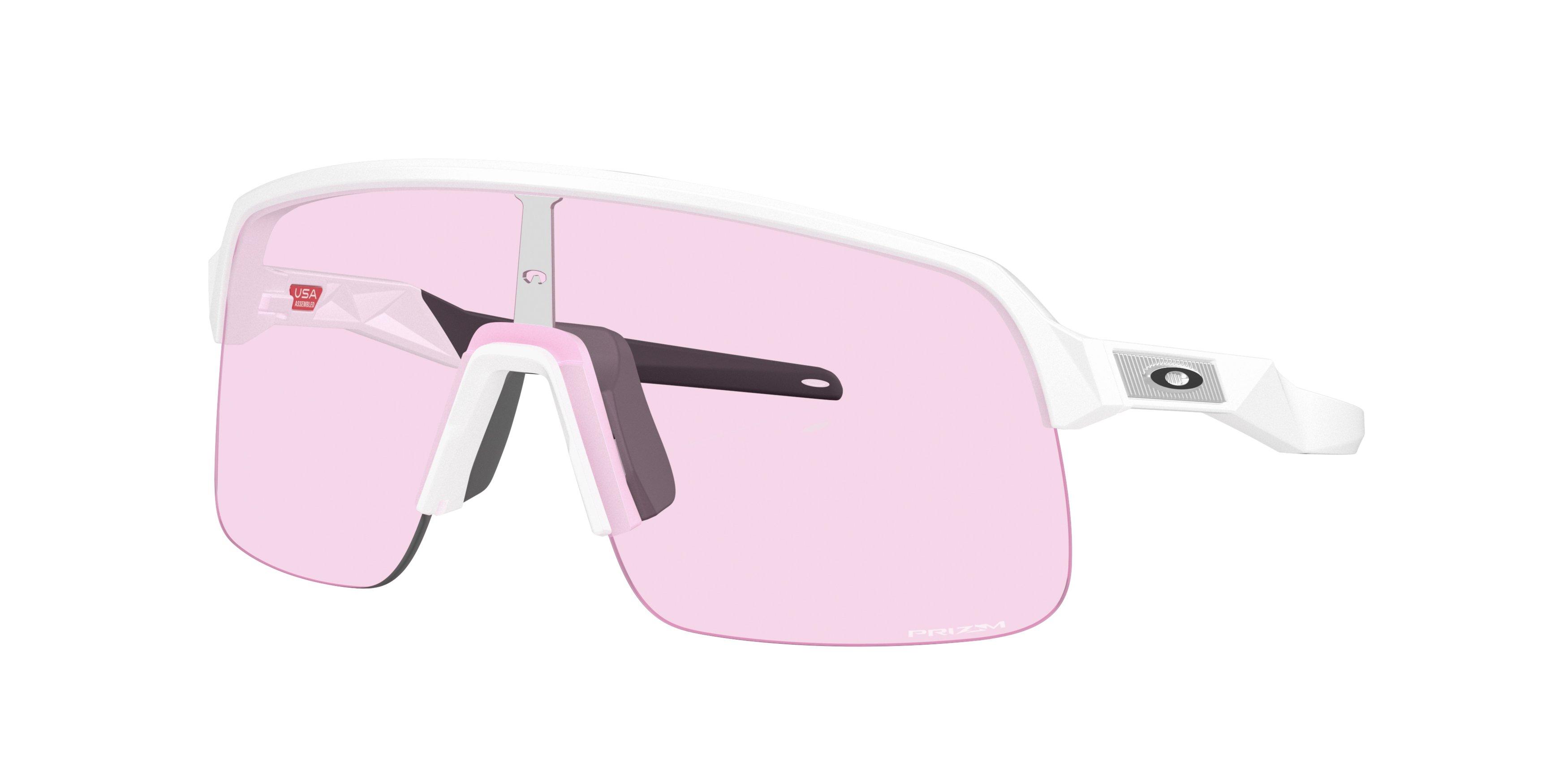 Oakley Sutro Lite S Prizm Low Light Sunglasses - Matte White - WHITE/PINK Thumbnail View 1