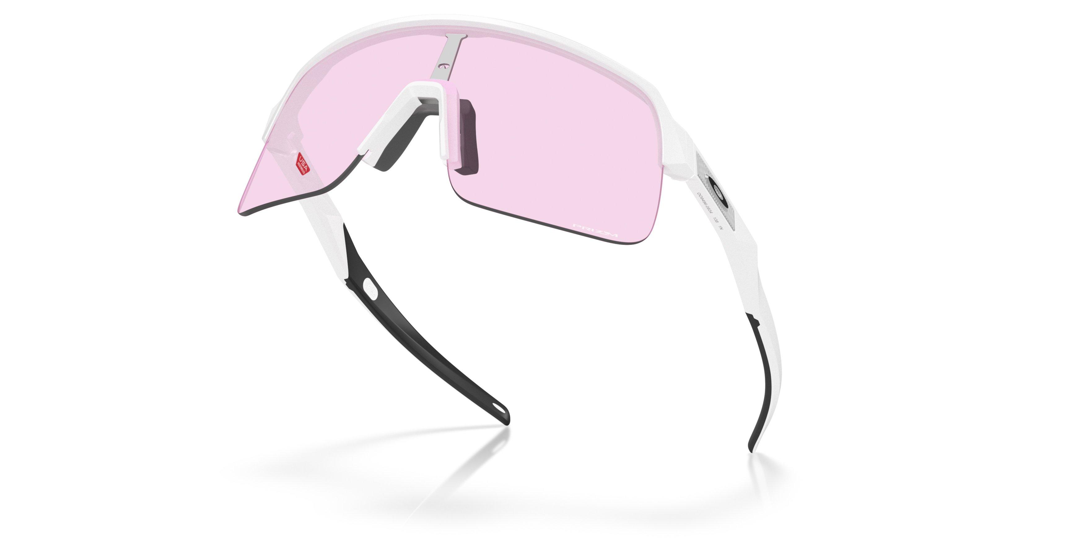 Oakley Sutro Lite S Prizm Low Light Sunglasses - Matte White - WHITE/PINK Thumbnail View 4