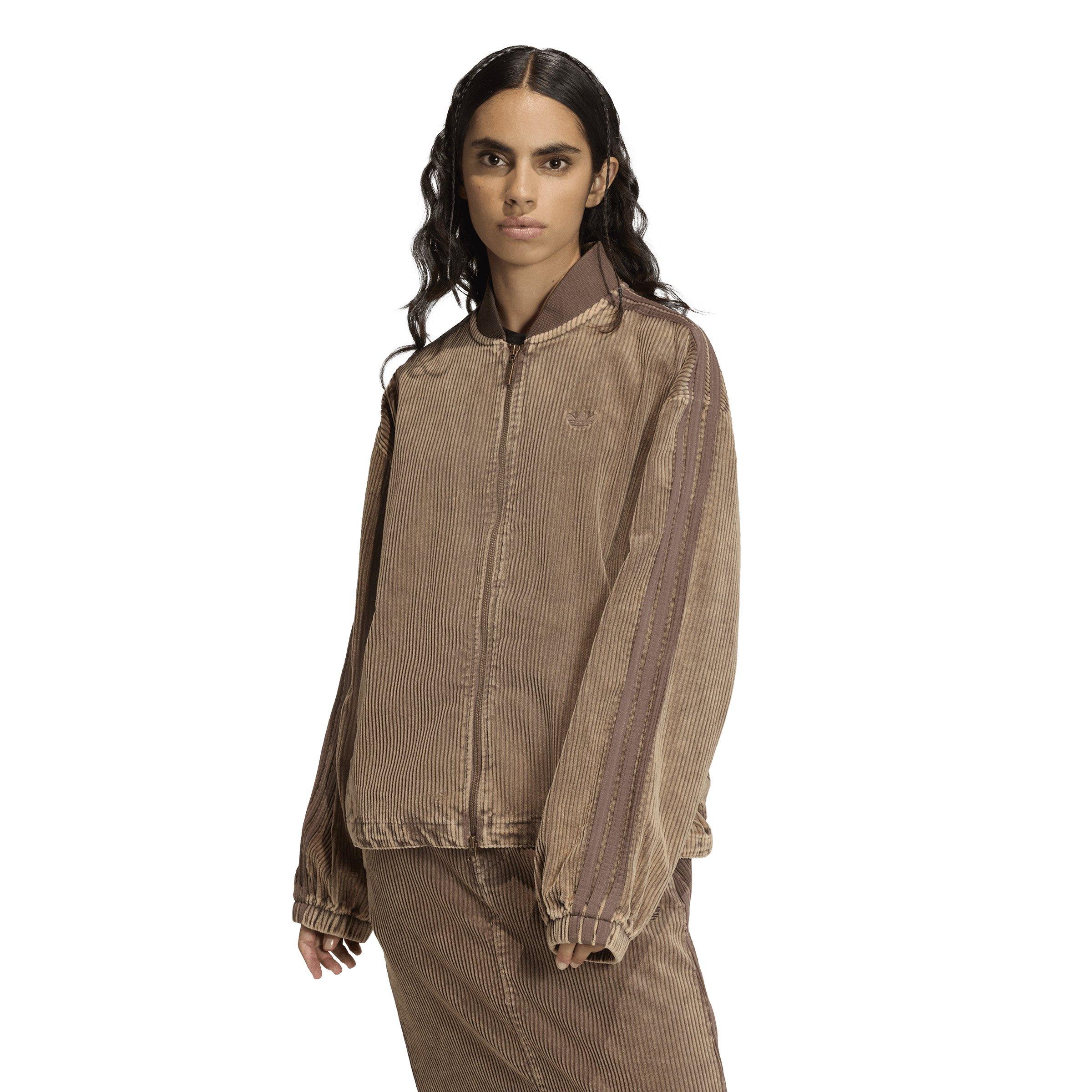 adidas Originals Women's Corduroy SST Track Jacket - Brown - BROWN Thumbnail View 1