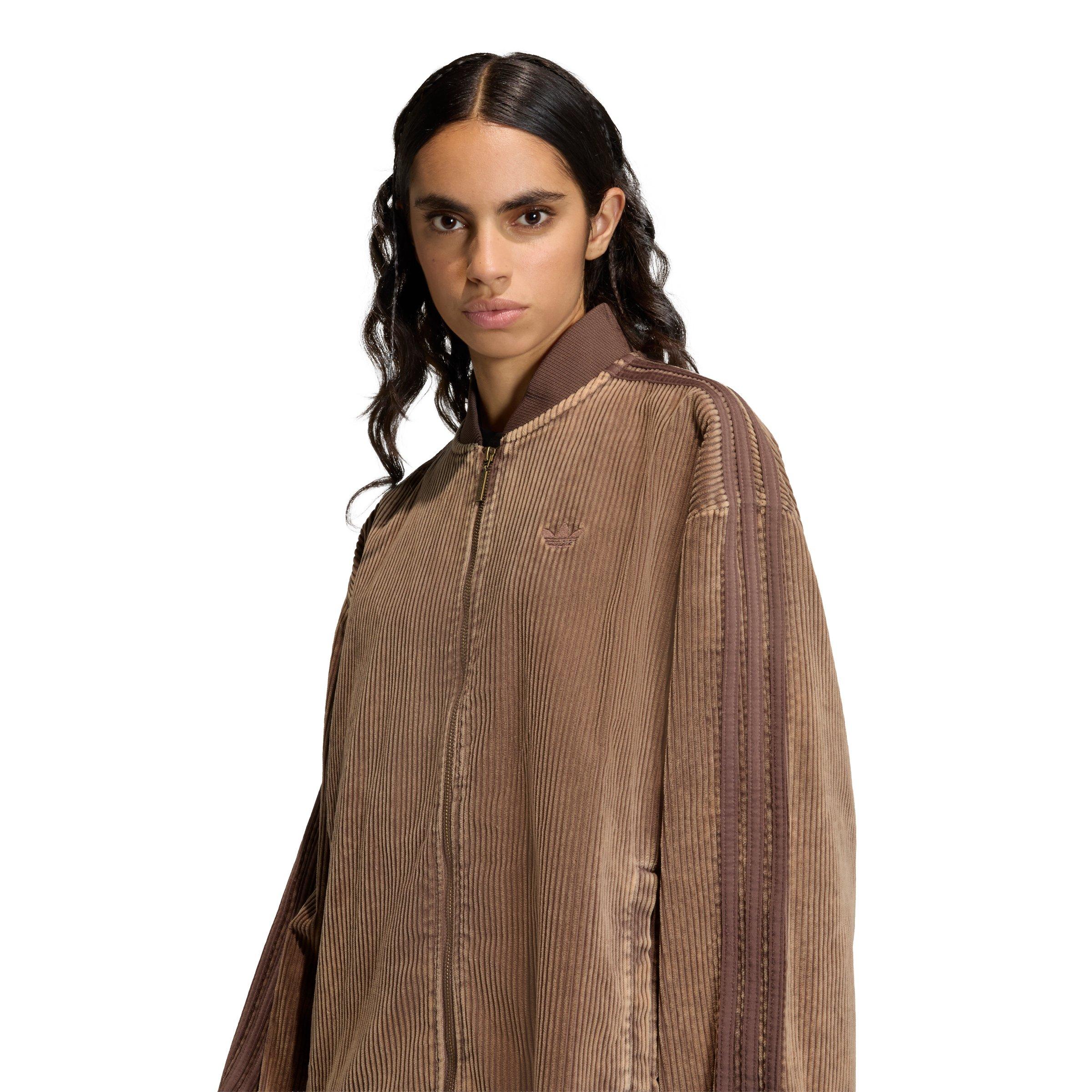 adidas Originals Women's Corduroy SST Track Jacket - Brown - BROWN Thumbnail View 3