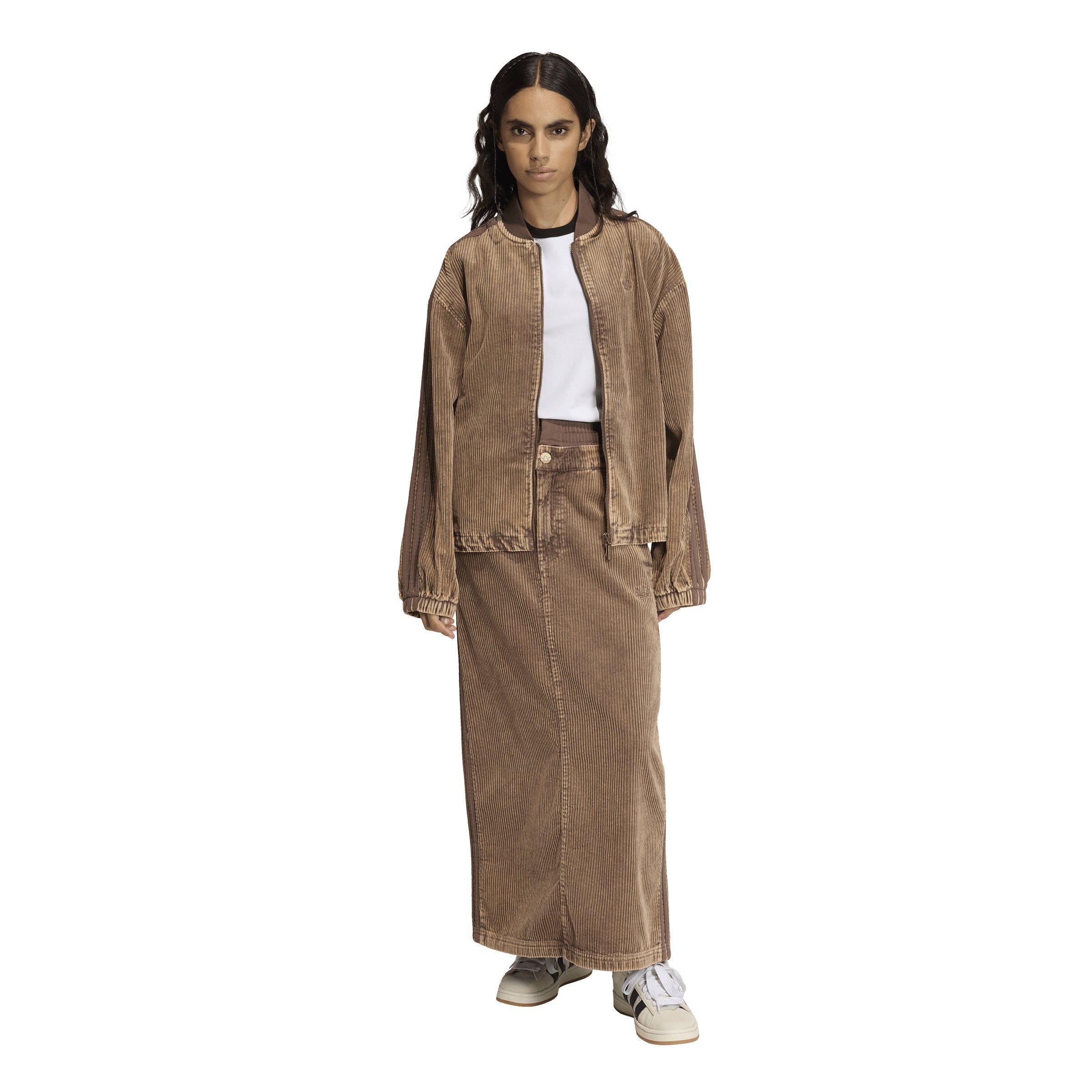 adidas Originals Women's Corduroy SST Track Jacket - Brown - BROWN Thumbnail View 5