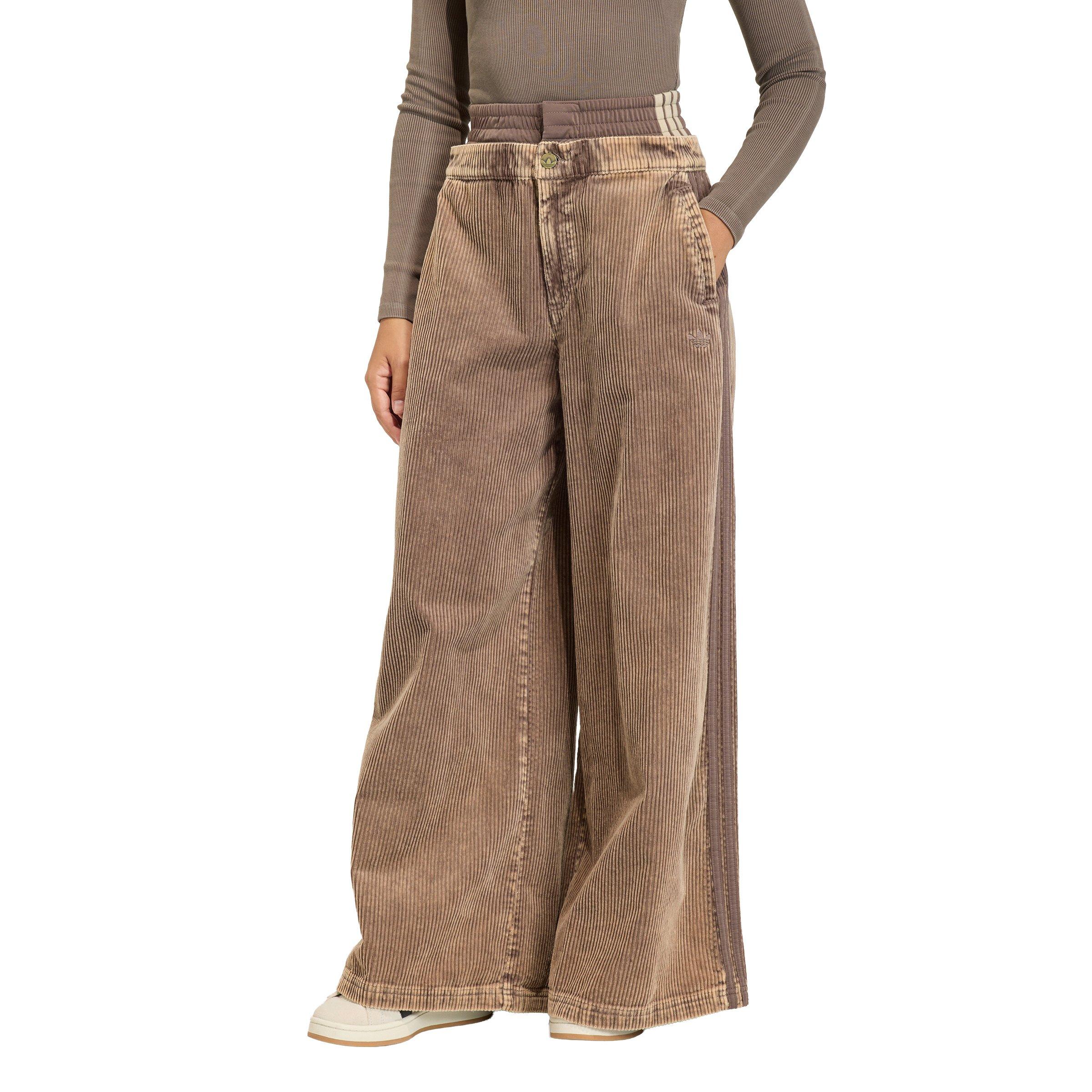 adidas Originals Women's Corduroy Oversized Pants - Brown - BROWN Thumbnail View 1